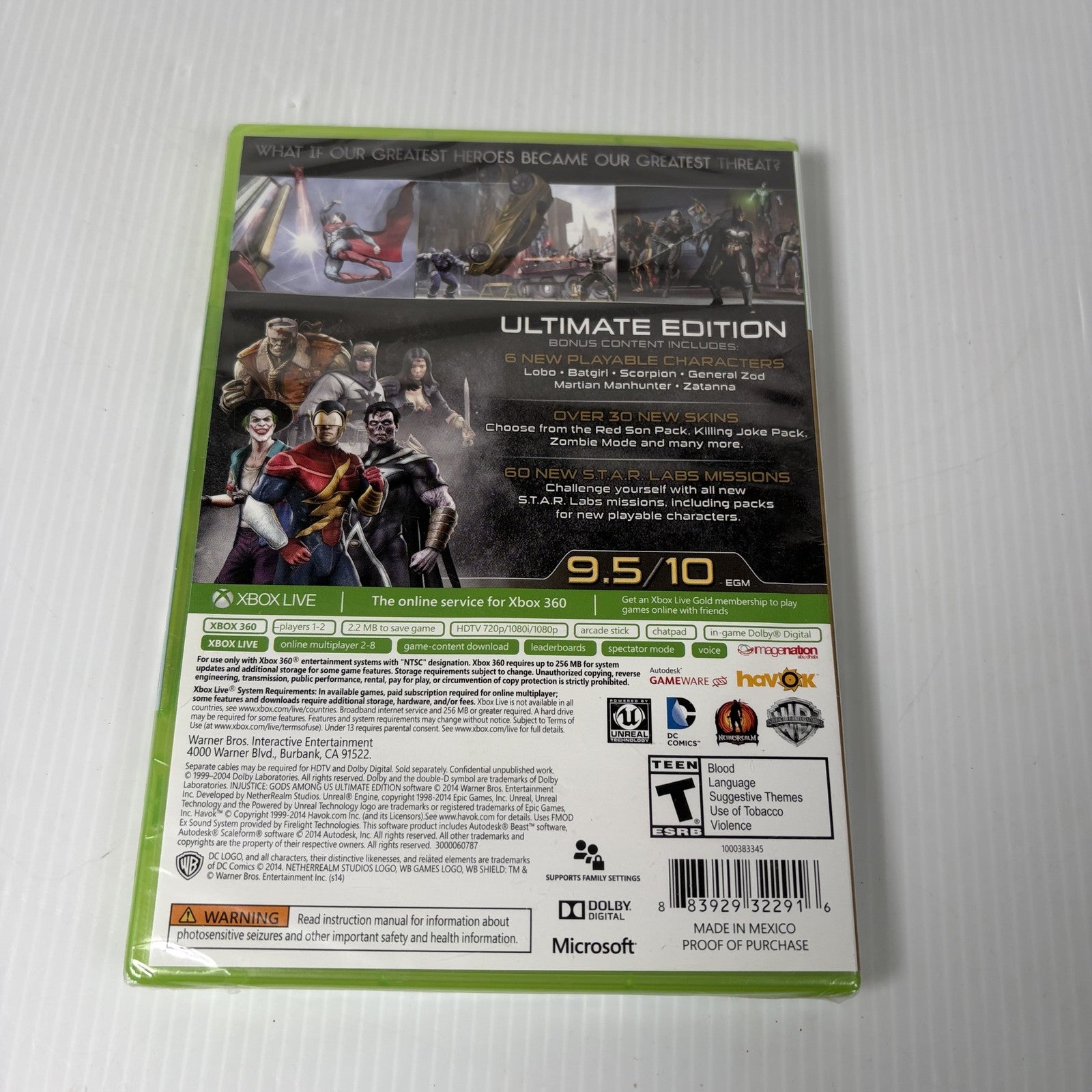 Injustice Gods Among Us Ultimate Edition Xbox 360 Sealed Fighting Game DC