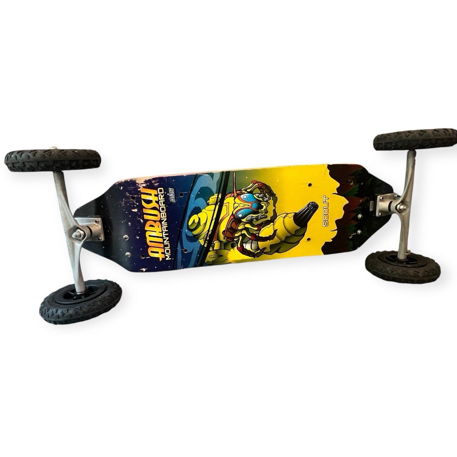 Vintage MBS Mountainboard Ambush All Terrain Board Inflatable Wheels Off Road