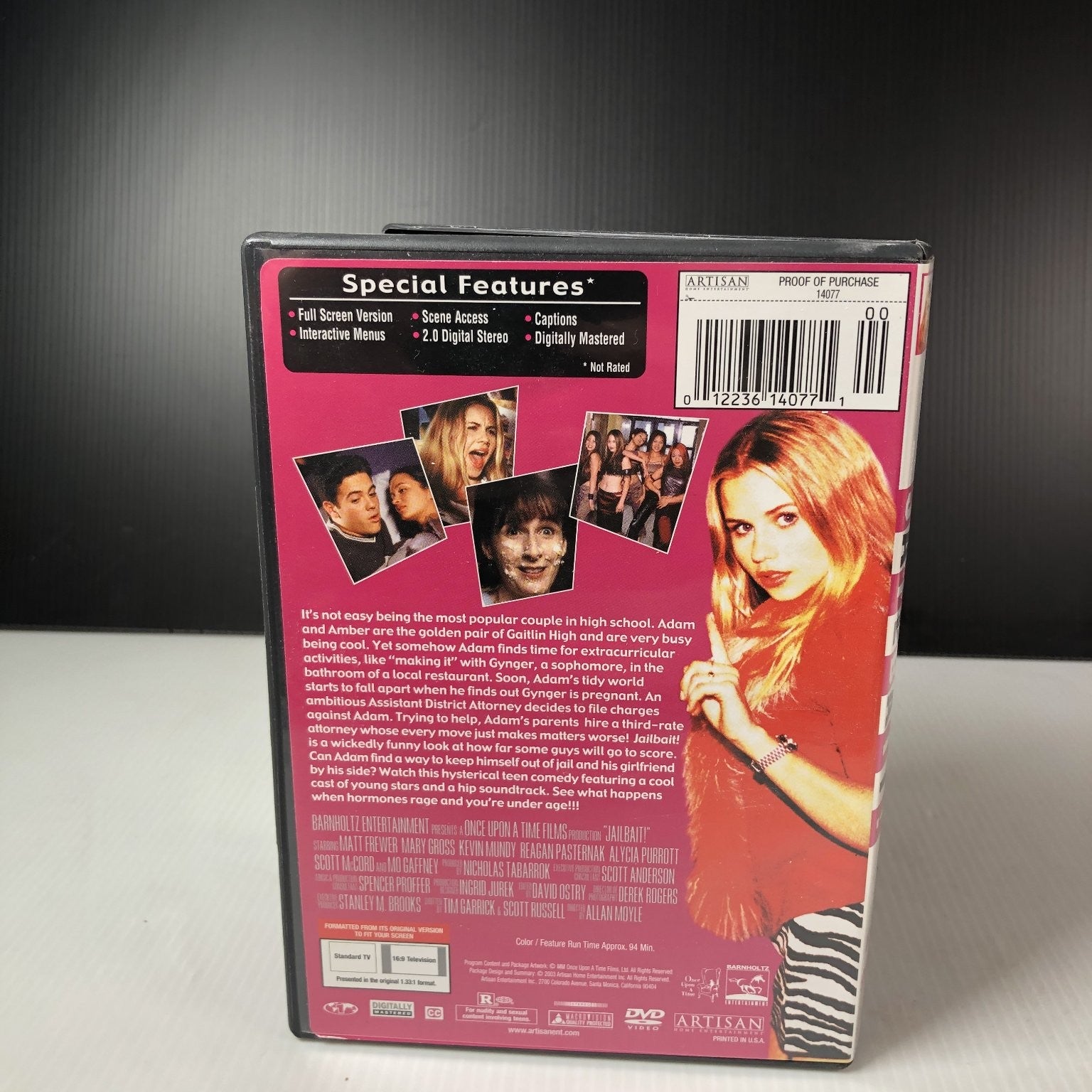 Jailbait DVD 2000 Comedy Matt Frewer Alycia Purrott Special Features Rare OOP