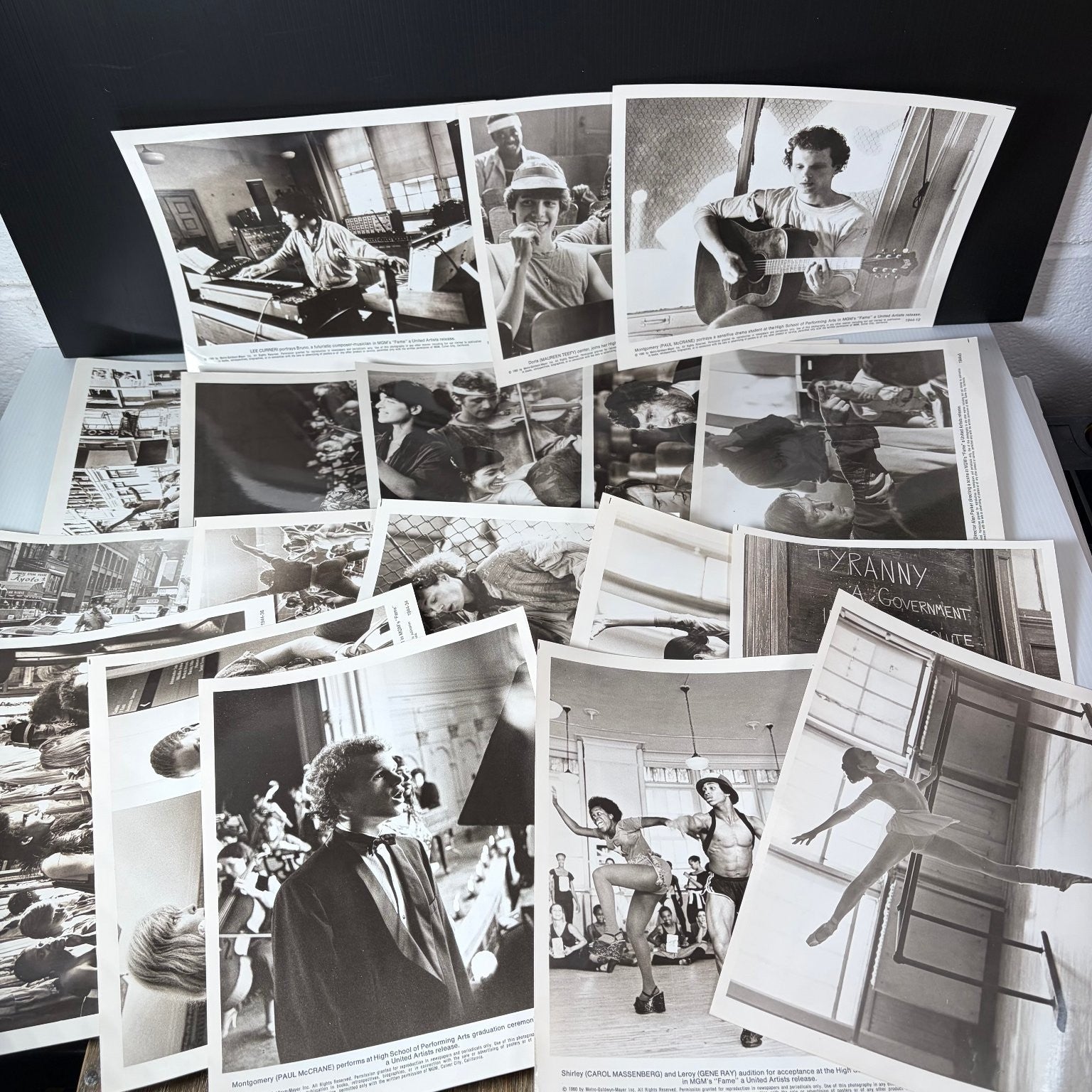 Vintage MGM Fame 1980 Movie Press Kit Photos Lot of 18 Black White Scenes