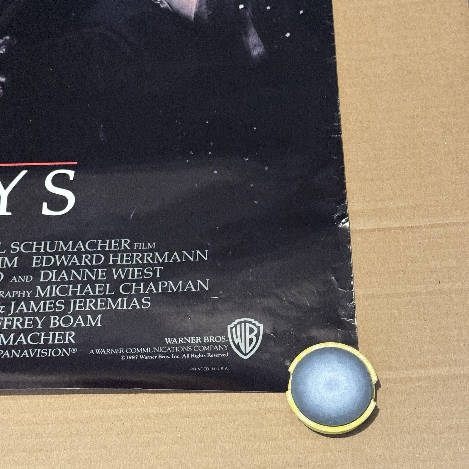 Vintage The Lost Boys Original Movie Poster 1987 Movie Theater Promo 40” X 27”