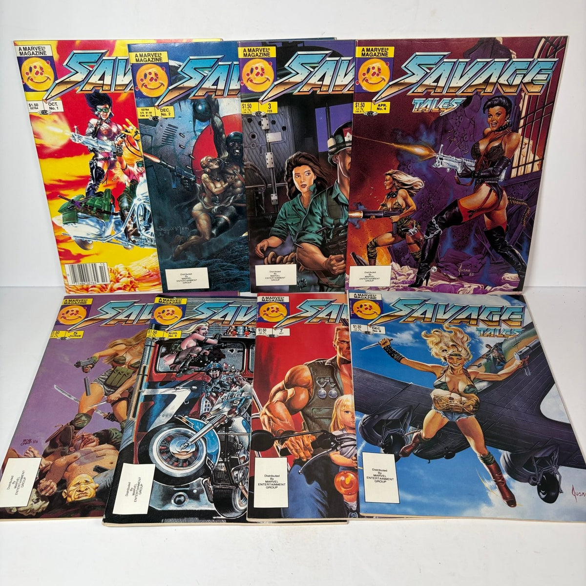 Savage Tales Magazine Lot Vol 2 #1-8 Marvel Comics 1985-1986 Joe Jusko