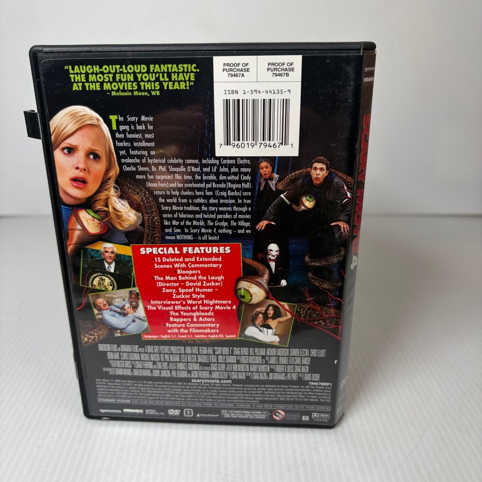 Scary Movie 4 DVD 2006 Full-Screen Edition Anna Faris David Zucker Comedy