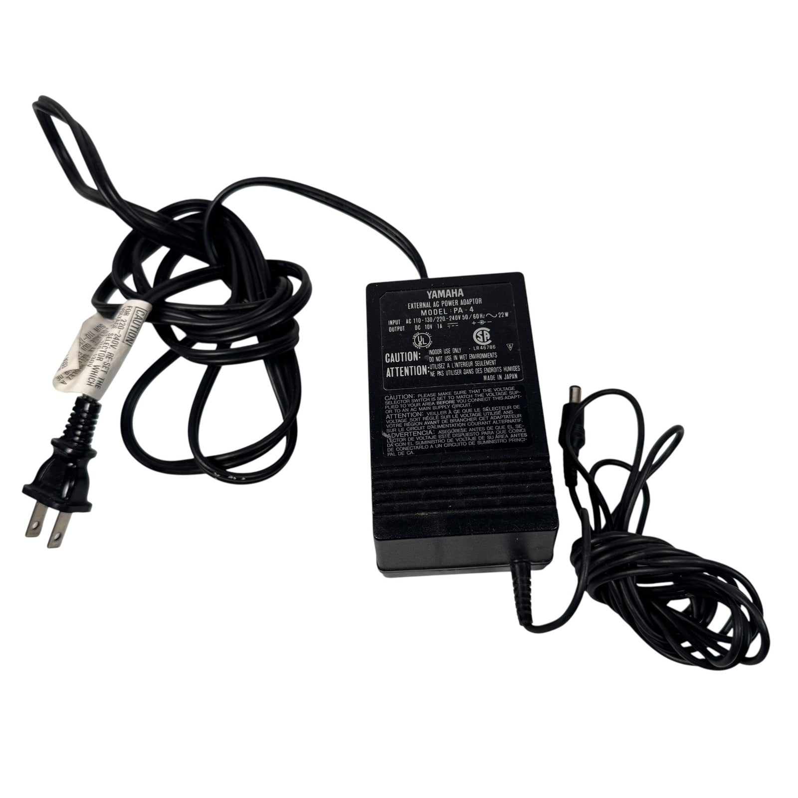 Yamaha PA-4 External AC Power Adapter 10V 1A Keyboard Synthesizer Japan Vintage