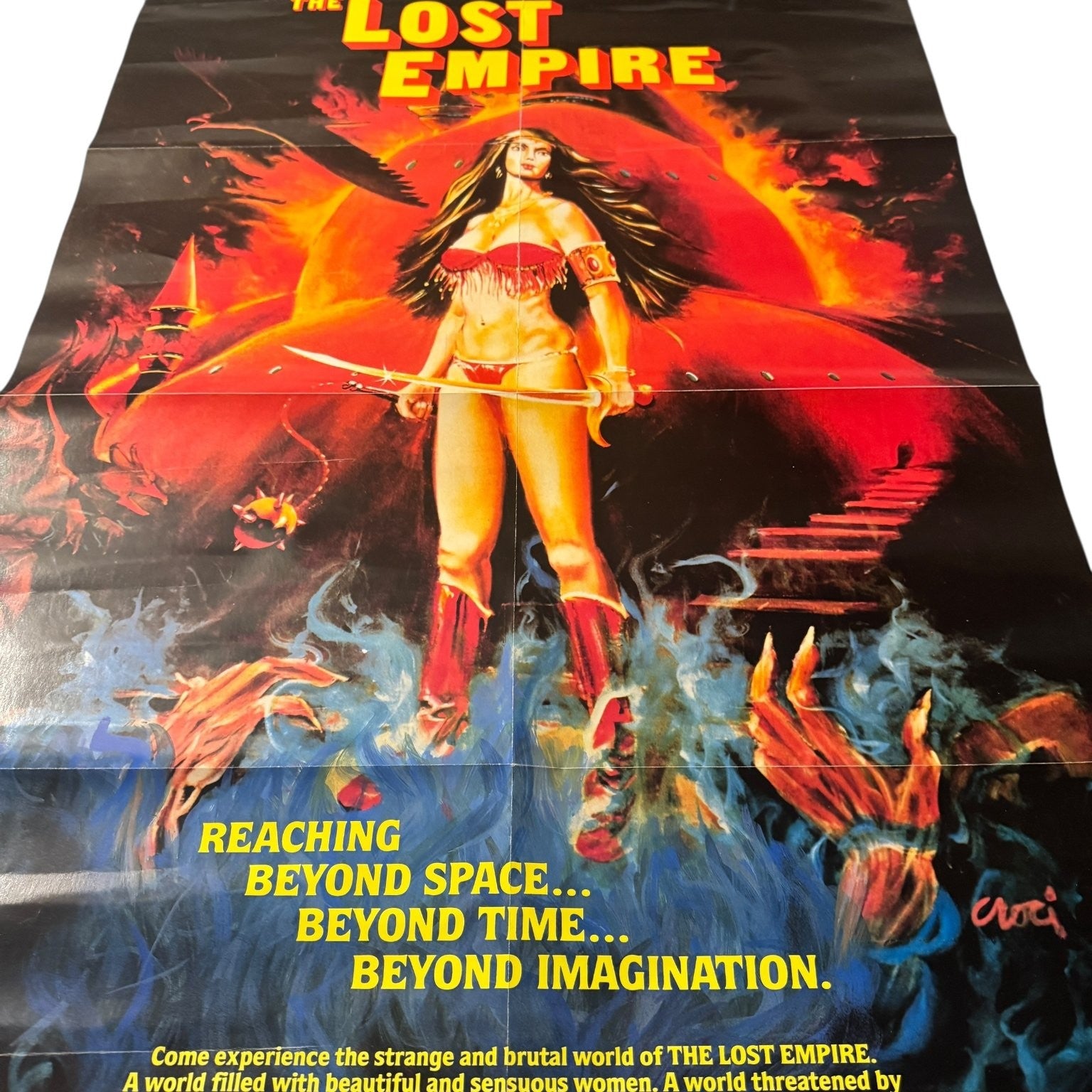 The Lost Empire 1985 Original US Video Store Poster Lightning Video Fantasy
