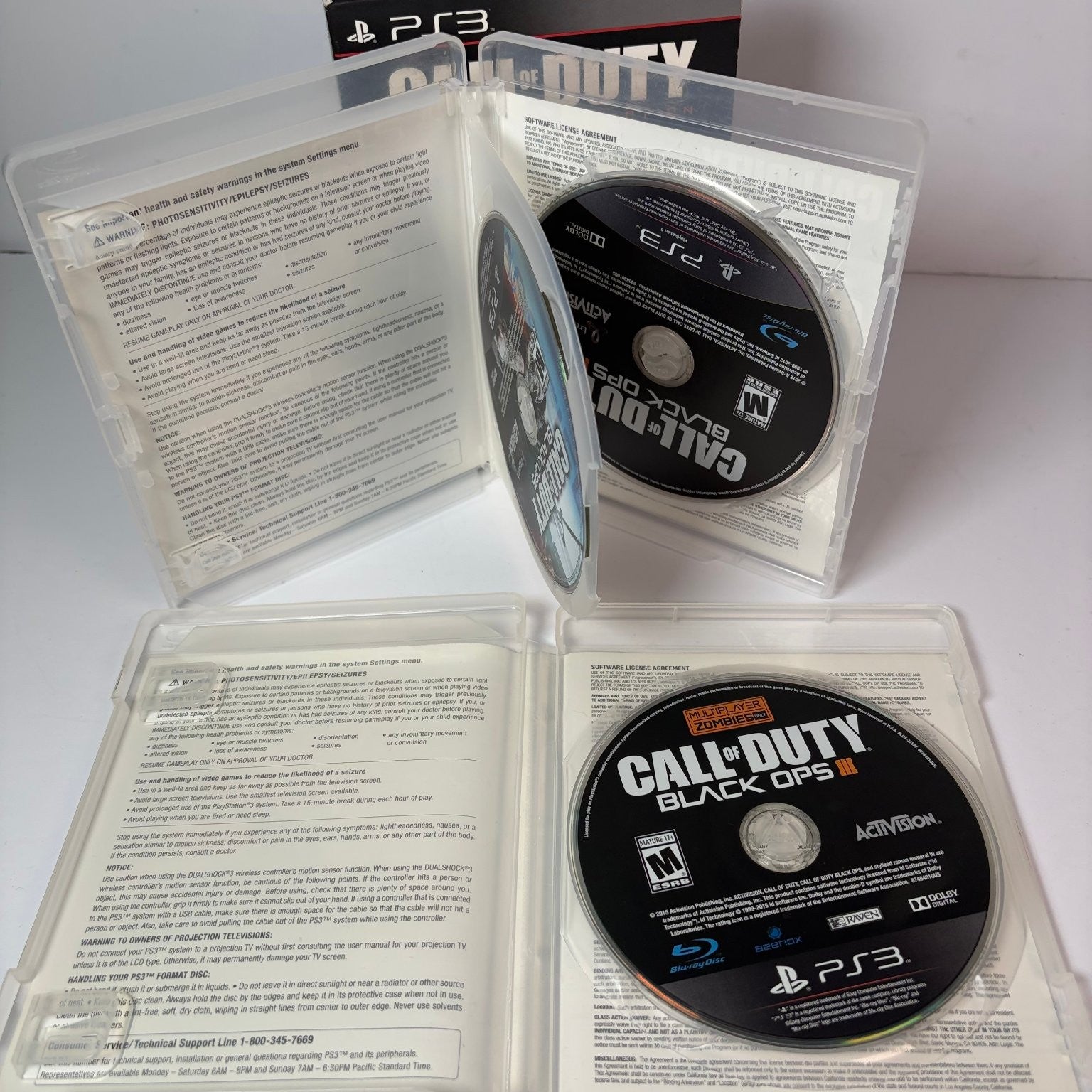 Call of Duty Black Ops Collection PS3 PlayStation 3 (Black Ops, II, III) FPS