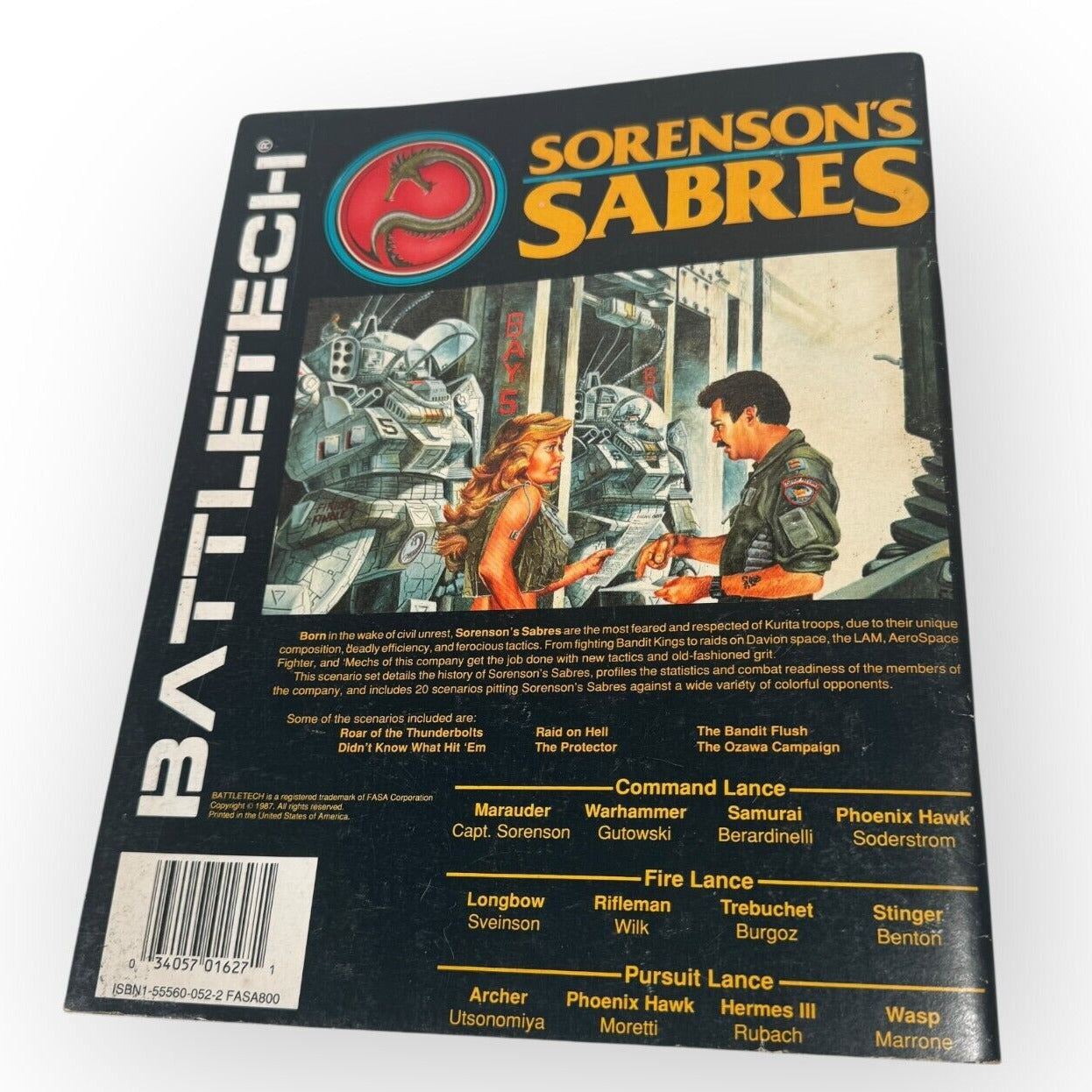 FASA Battletech Sorenson's Sabres 1627 VTG 1987 Sourcebook