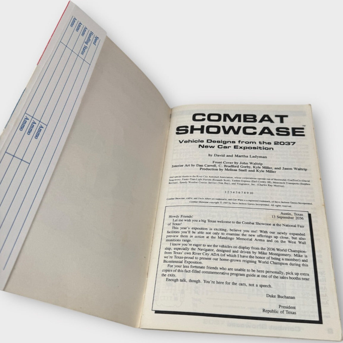 Lot of 3 Car Wars Supplement Books Convoy, AADA Guide & Combat Showcase SJG
