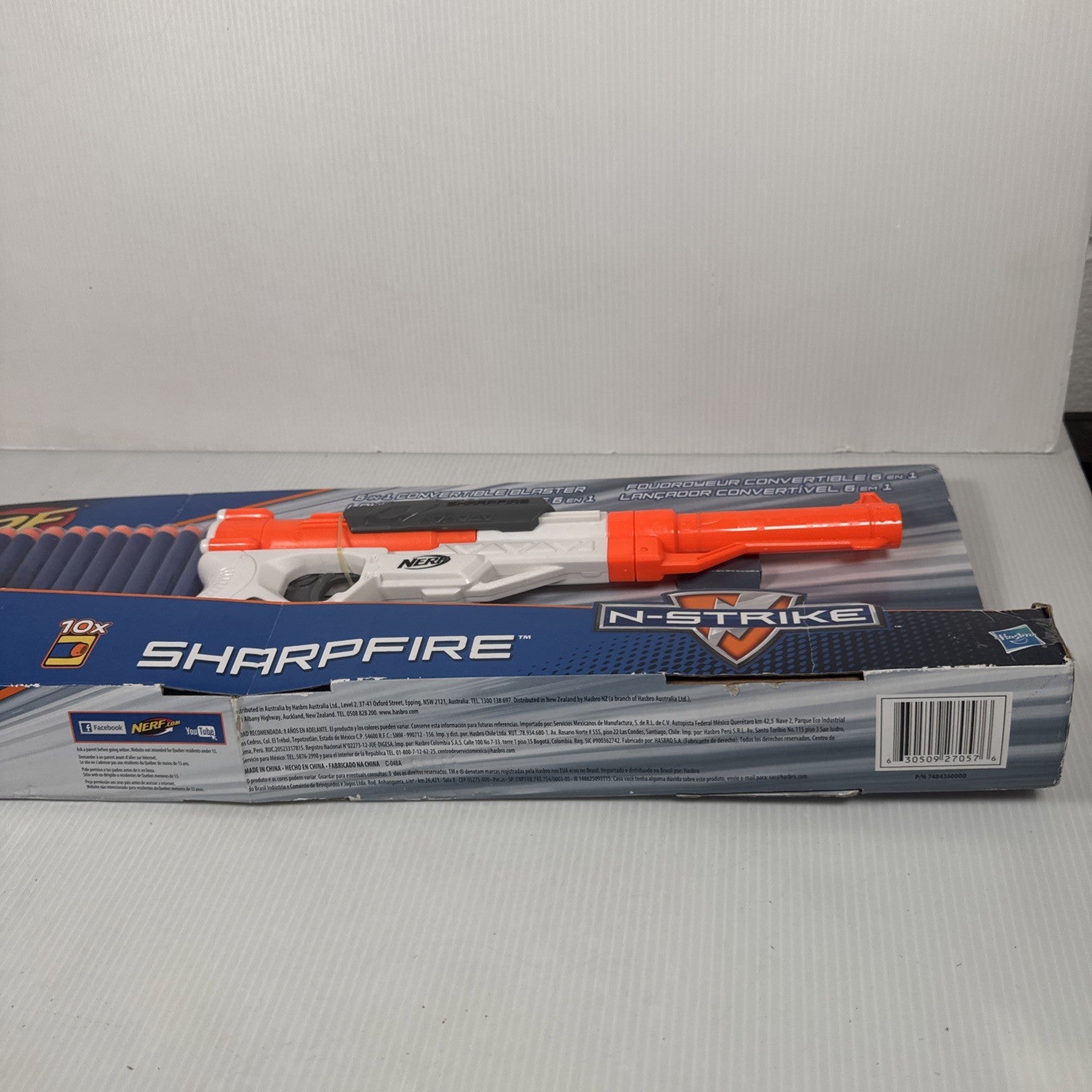 Nerf SharpFire 6-in-1 Convertible N-Strike Blaster A9315 Full Set With Darts