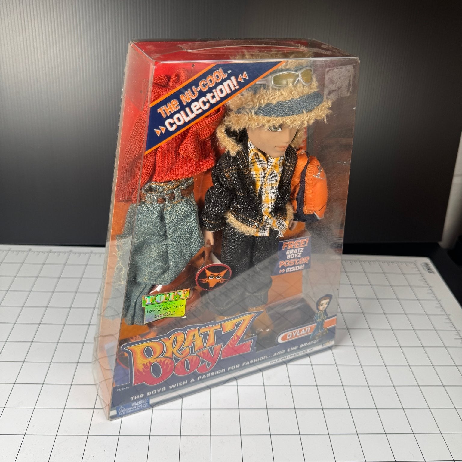 MGA Bratz Boyz Dylan Action Figure Nu-Cool Collection 8 Inch Sealed 2003 TOTY