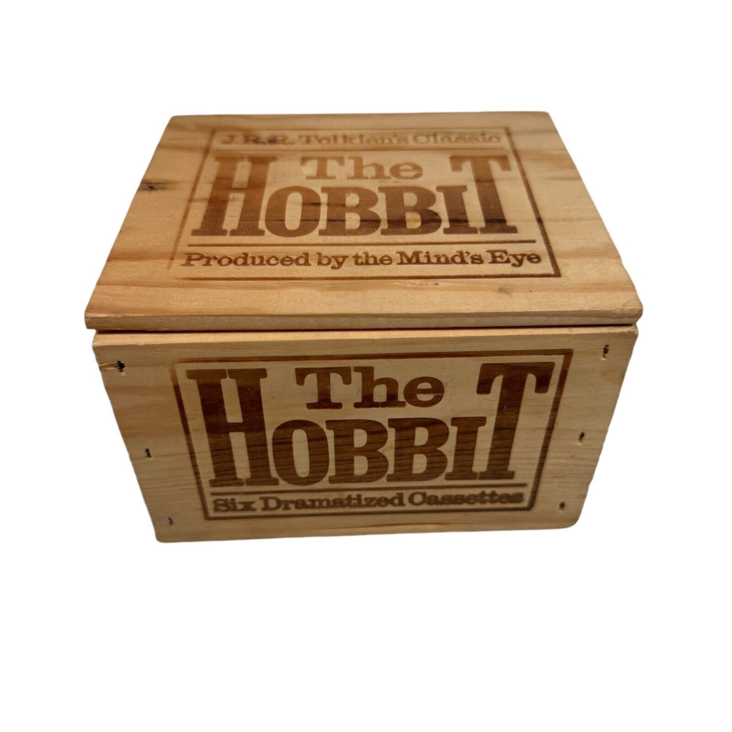 JRR Tolkien's Classic The Hobbit Six Dramatized Cassettes By Minds Eye Wood Box