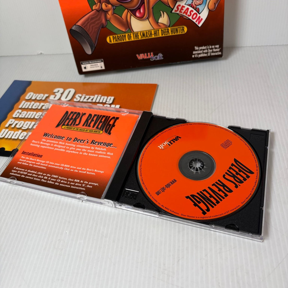 Deer's Revenge Big Box PC CD-ROM Windows 95/98 Video Game ValuSoft FPS Parody