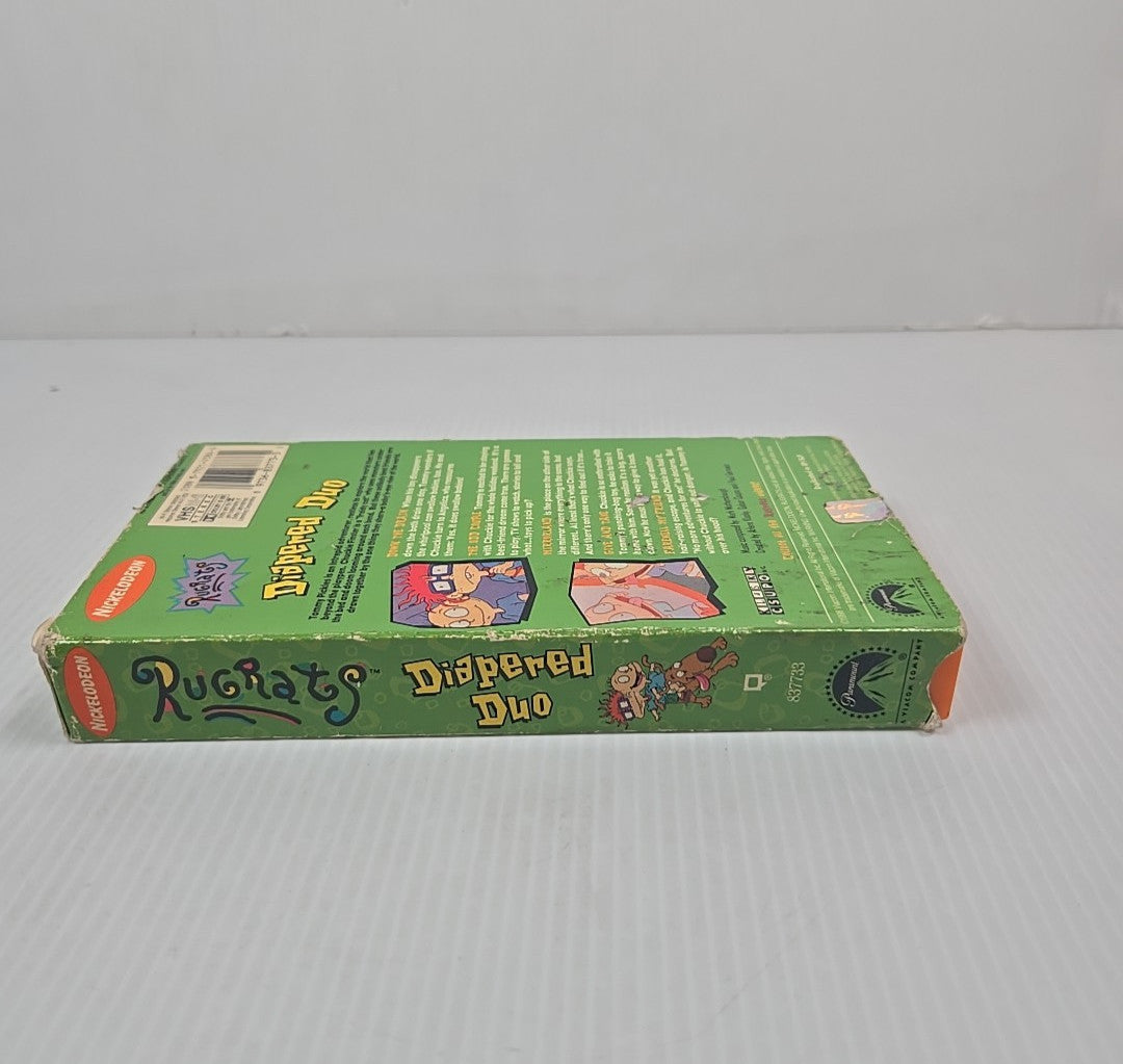 RUGRATS DIAPERED DUO VHS Tape 1998 Animated Nickelodeon Orange Tape Klasky-Csupo
