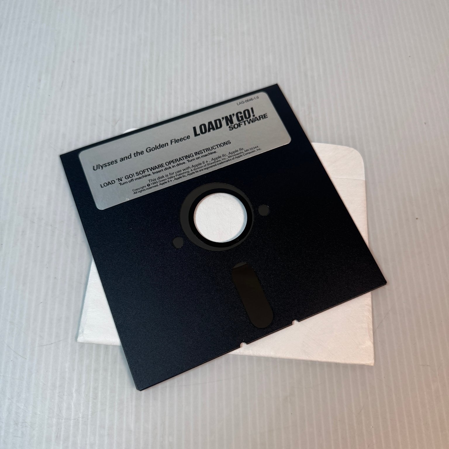 Vintage Ulysses and the Golden Fleece Apple II Retro Adventure Game 5.25" Floppy