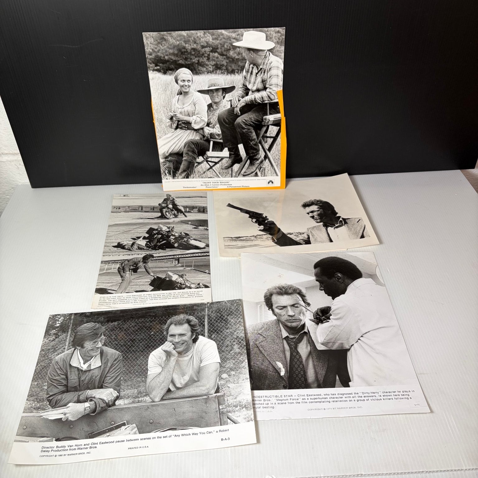 Warner Bros Clint Eastwood Movie Press Kit Photo Lot of 5 Magnum Force & More