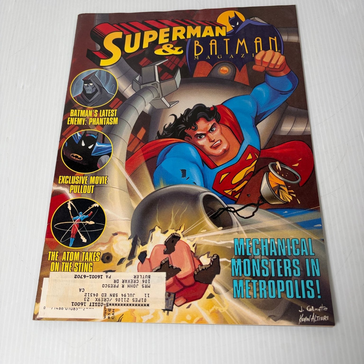 Superman & Batman Magazine July 1994 Mask of the Phantasm Animated Movie Pullout