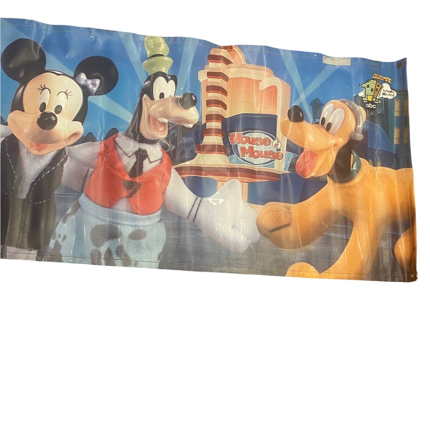 Huge McDonald’s Happy Meal Toy Banner VTG 90s Disney Mickey Minnie 8 Feet Wide