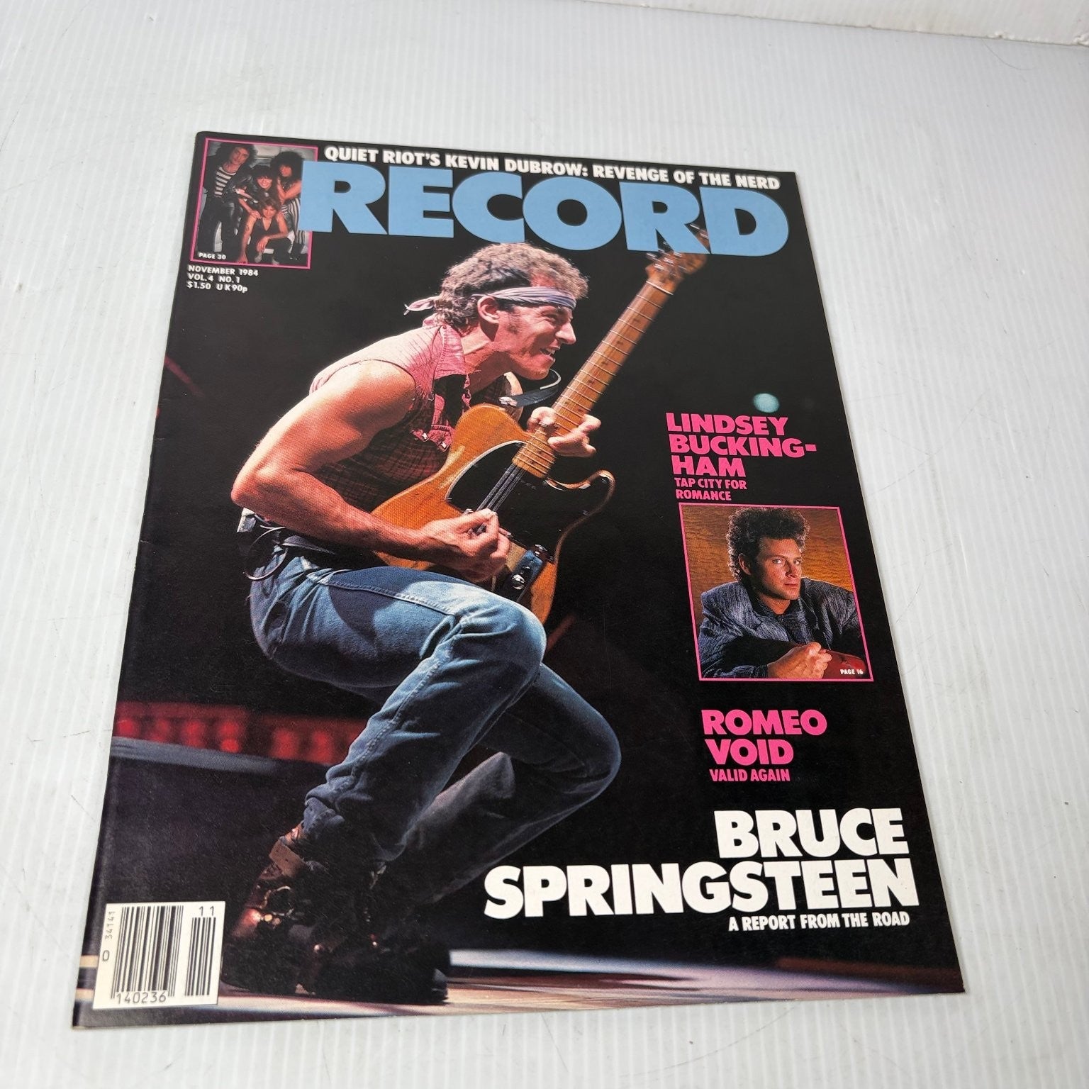 Record Magazine September 1984 Bruce Springsteen Lindsey Buckingham Music