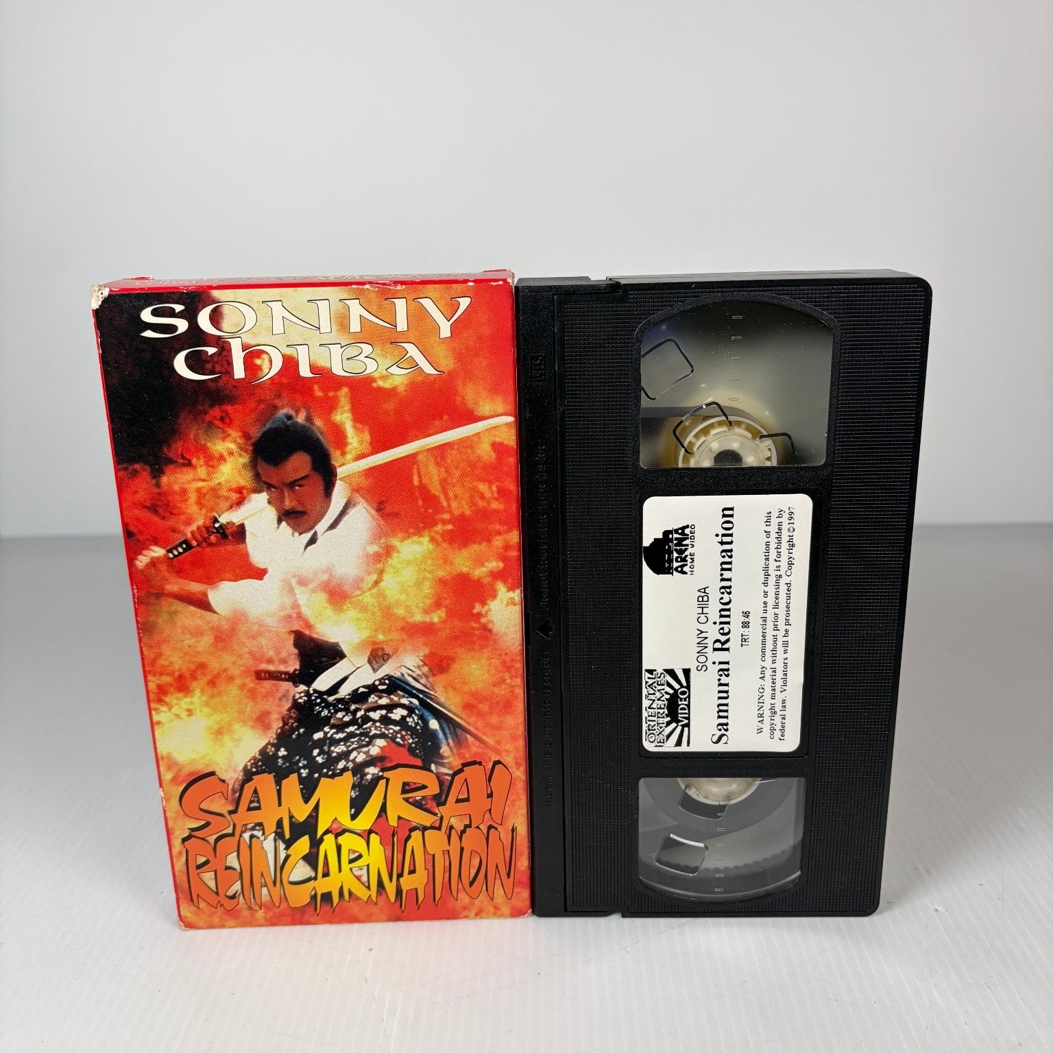 Samurai Reincarnation VHS 1997 Sonny Chiba Martial Arts Arena Home Video