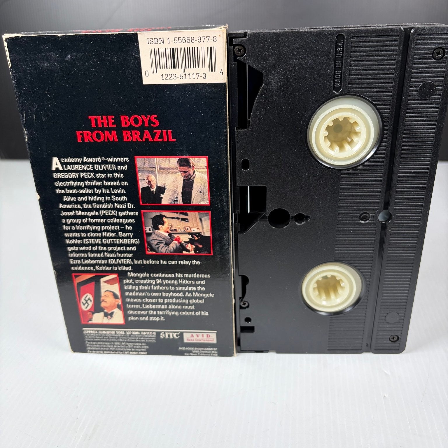 The Boys from Brazil VHS 1978 Thriller Gregory Peck Laurence Olivier AVID