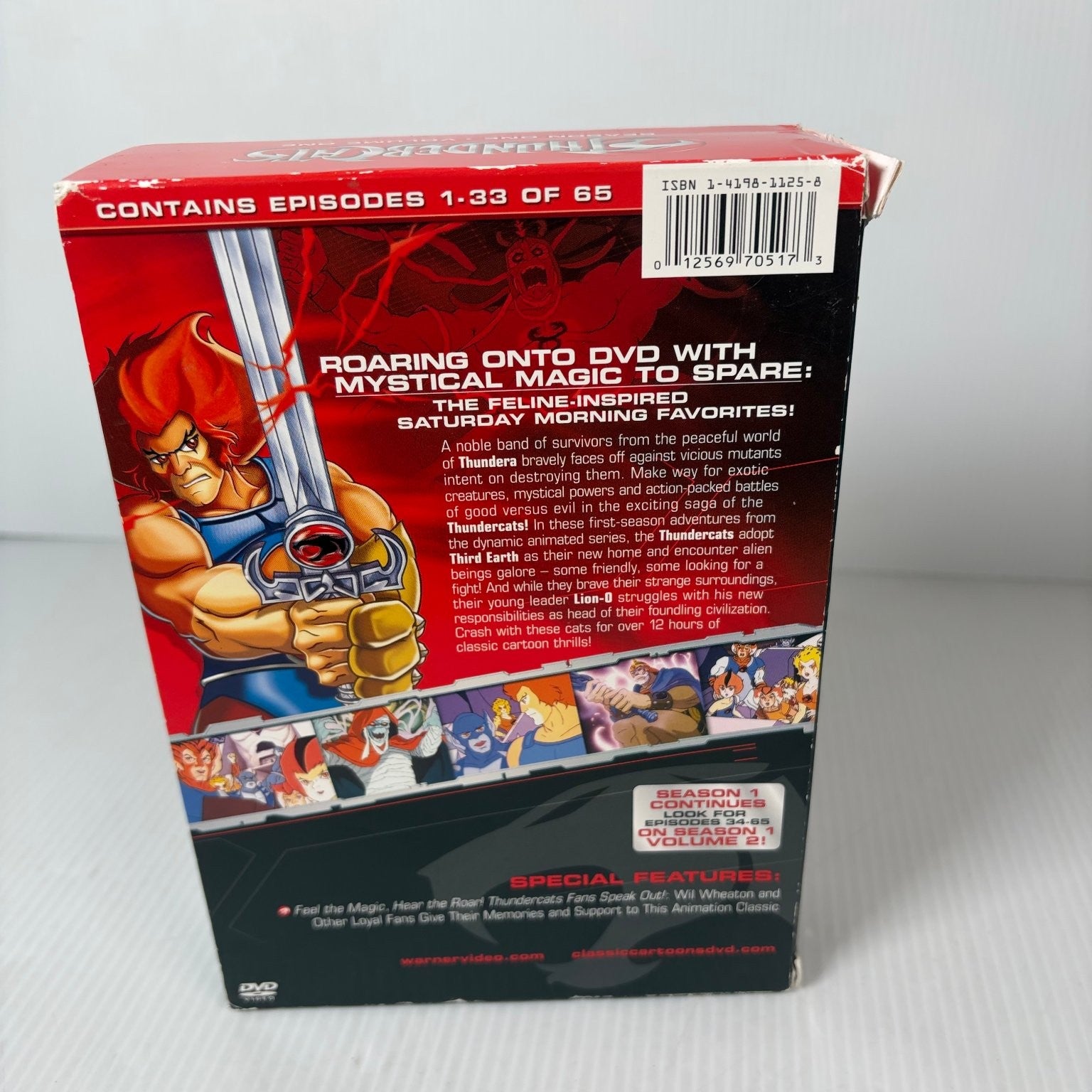 Thundercats Season One Volume One DVD 2005 Deluxe 6-Disc Set Animated