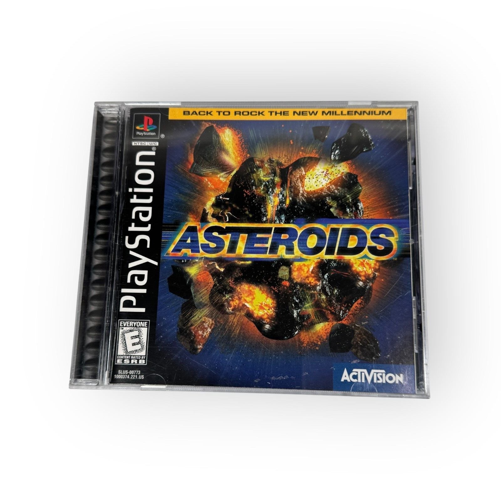 Asteroids Playstation 1 Arcade Game Reboot Complete CIB Black Label Activision