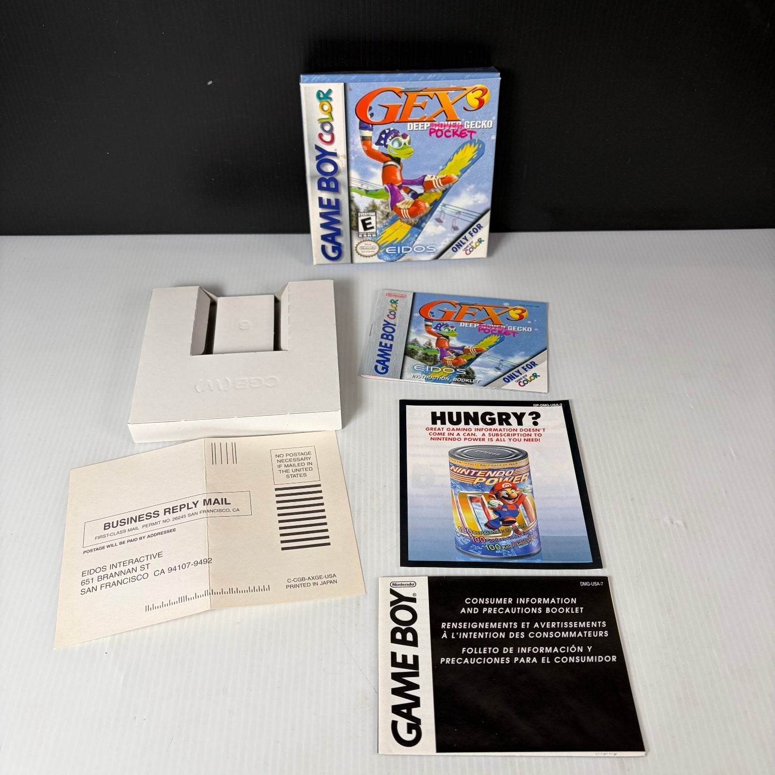 Gex 3 Deep Pocket Game Boy Color Original Box, Manual, Insert Reg Card Eidos