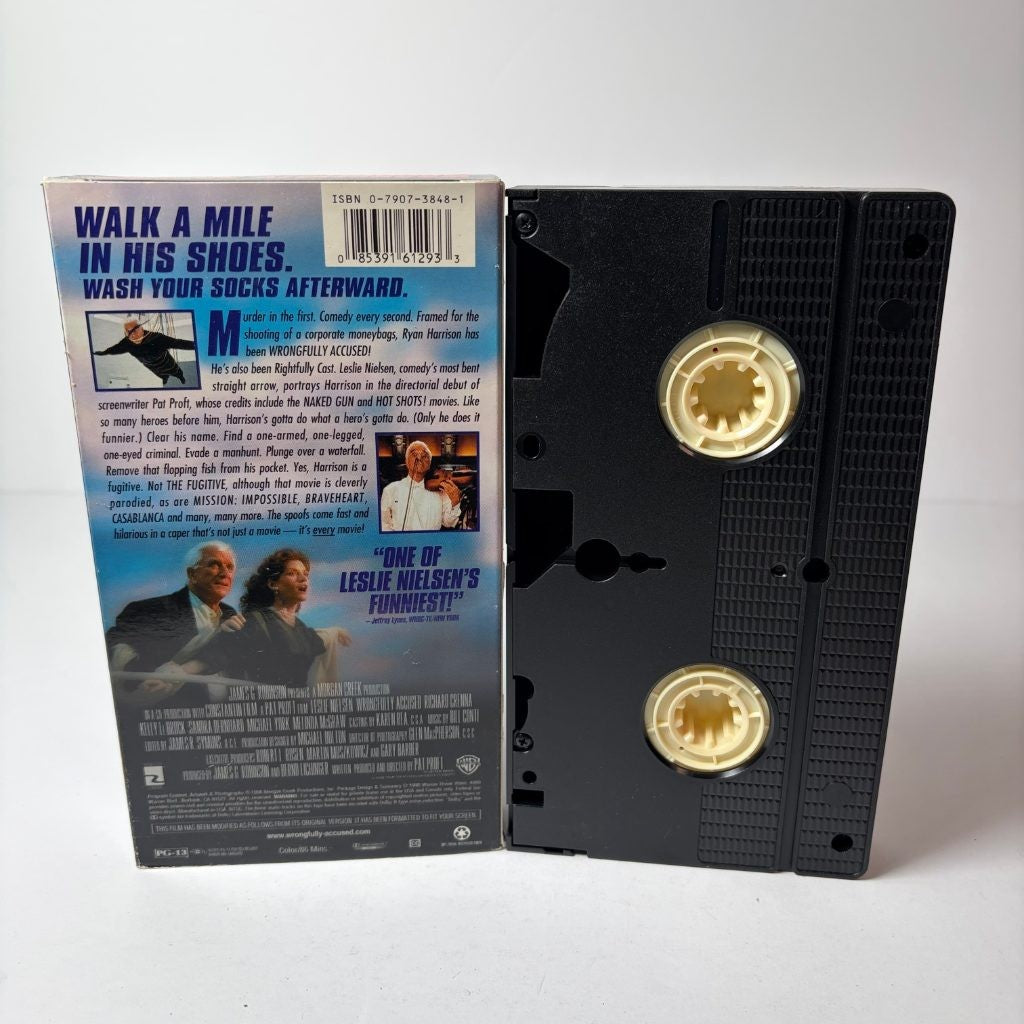 Wrongfully Accused VHS Leslie Nielsen 1998 Comedy Spoof Warner Bros PG-13