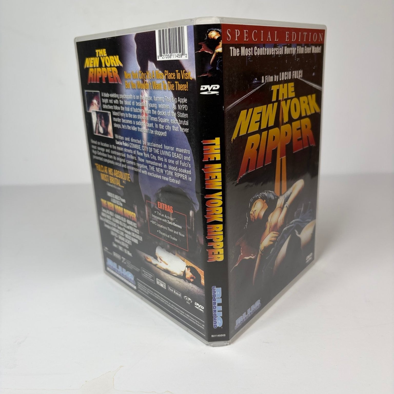 The New York Ripper DVD 1982 Special Edition Lucio Fulci Horror Blue Underground