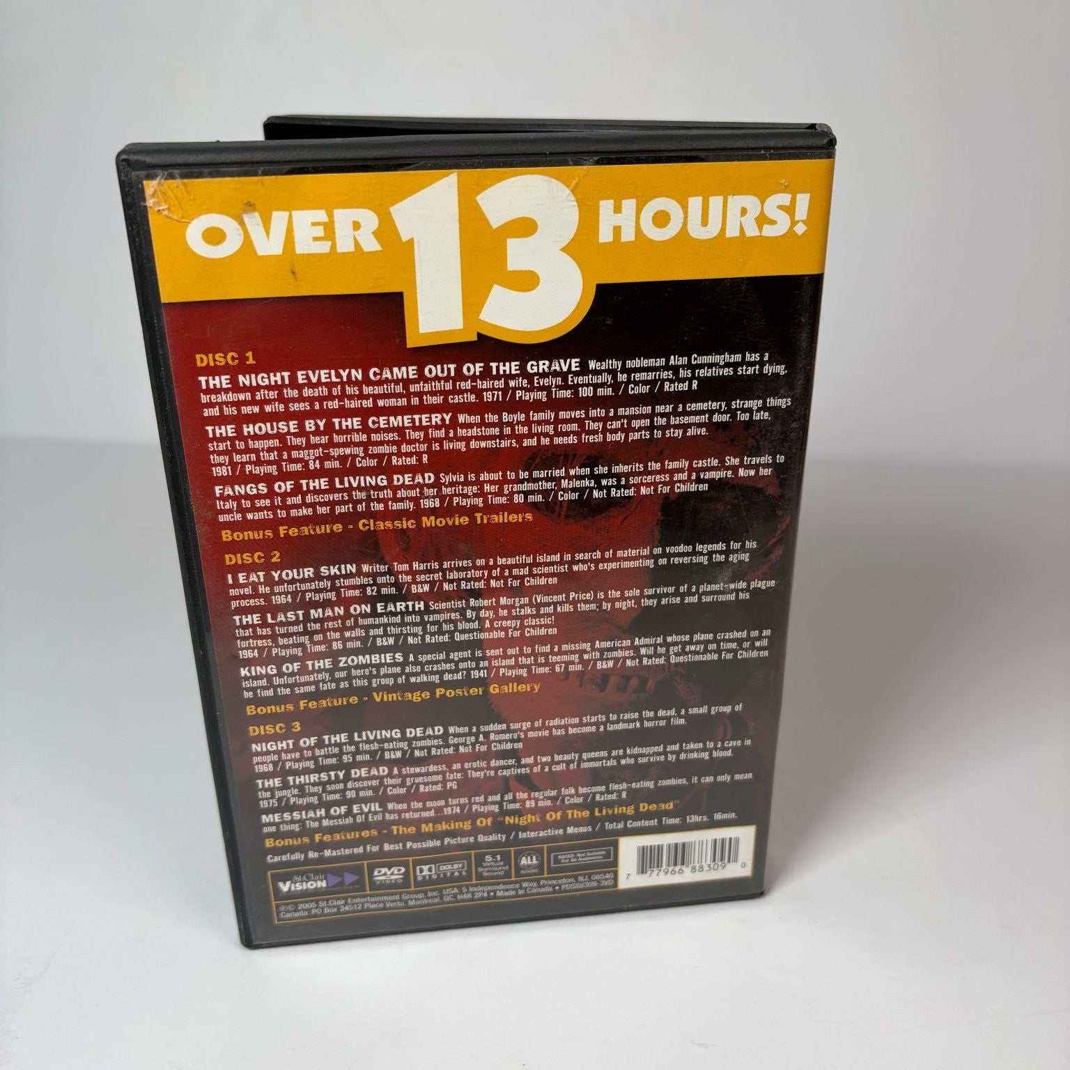 Living Dead 9-Movie Collection DVD 2006 Over 13 Hours Horror Zombie Film Set