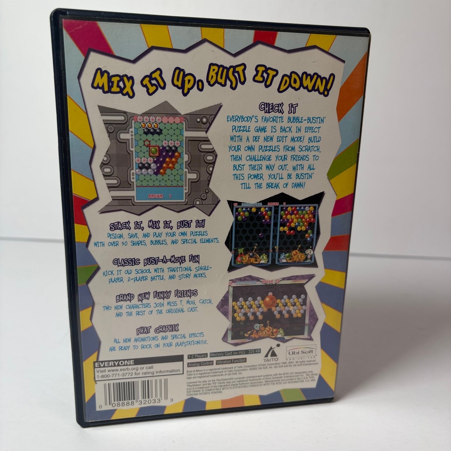 Super Bust-A-Move 2 PlayStation 2 PS2 Game Complete CIB NTSC U/C Ubisoft TAITO