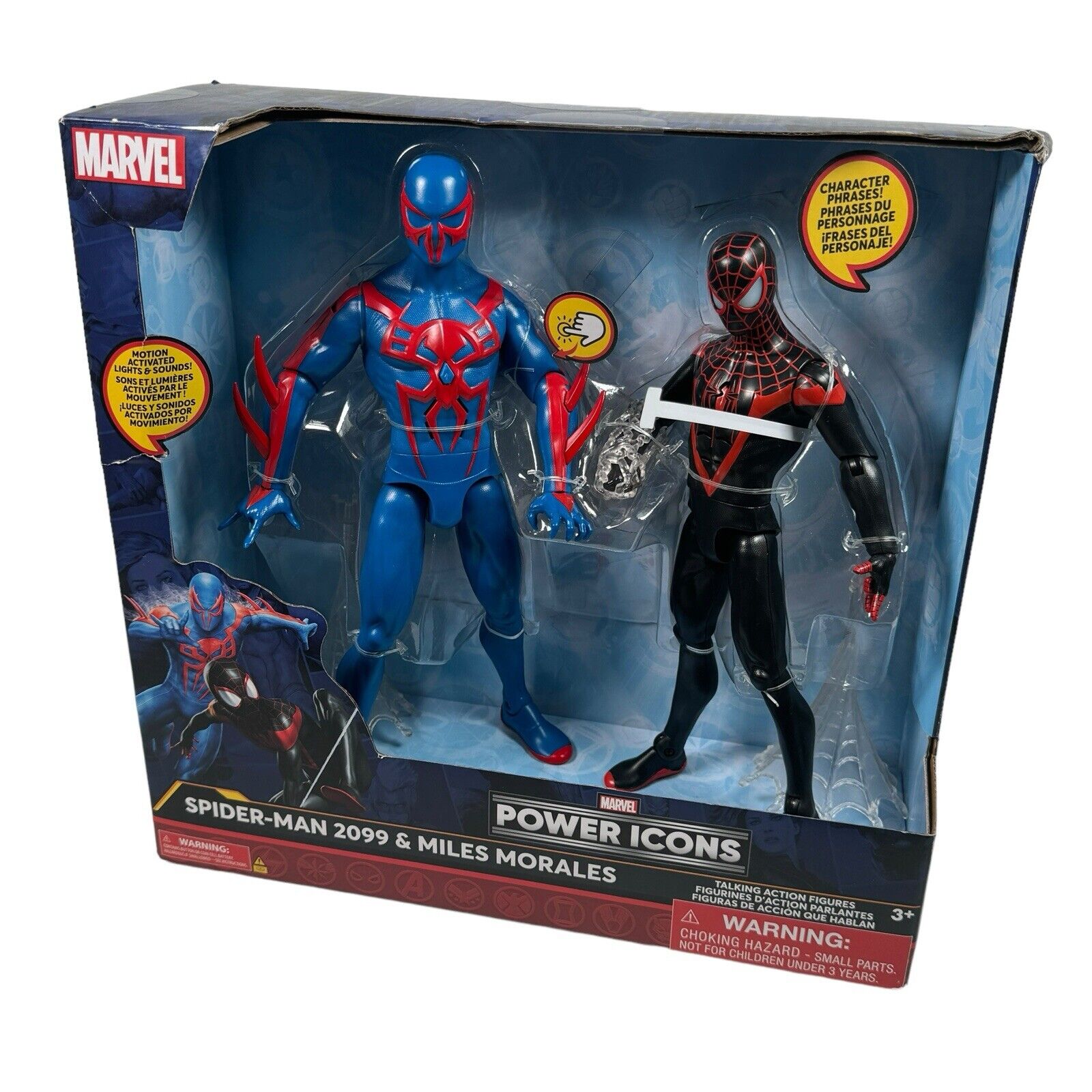 Marvel Spider Man 2099 & Miles Morales Talking Power Icons Figure Set Disney