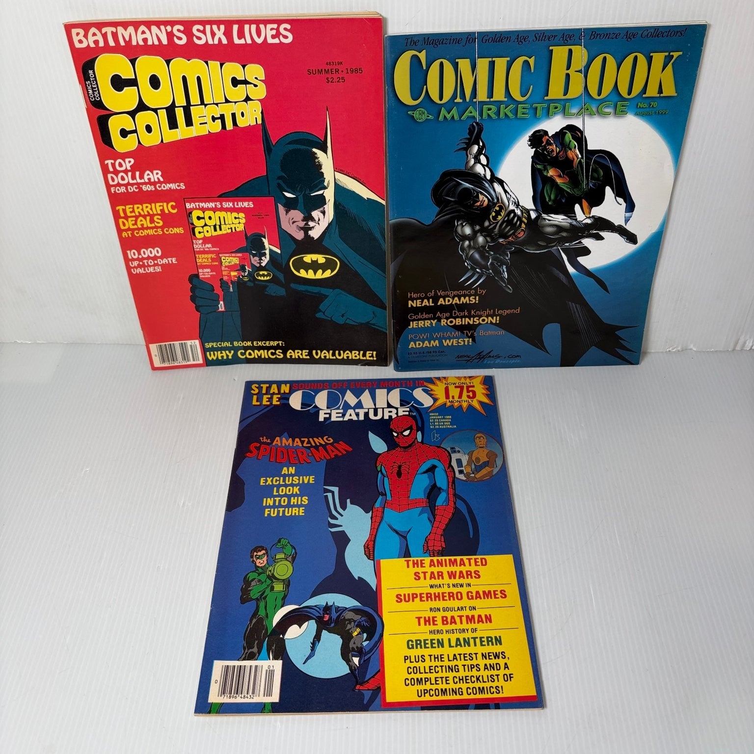 Vintage Comic Book Collector Magazine Lot of 3 Batman Spider-Man Star Wars