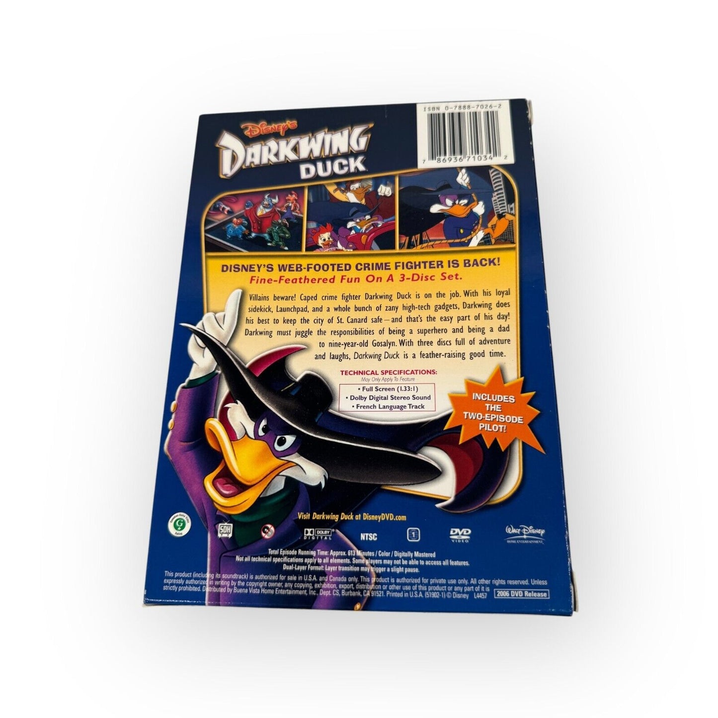 Disney Darkwing Duck - Vol. 1 (DVD, 2013, 3-Disc Set) Includes Two-episode Pilot