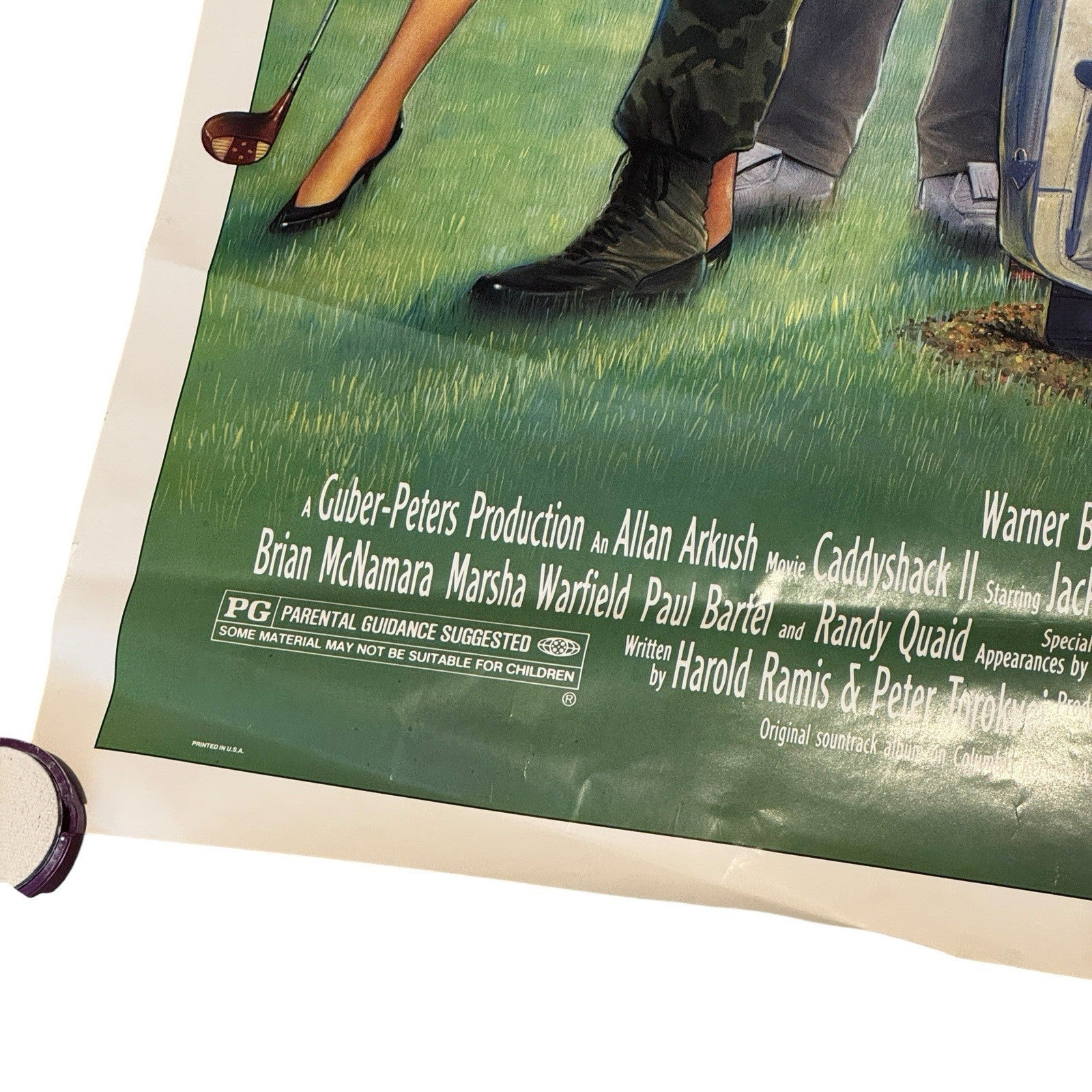 Vintage Caddyshack II 1988 Original One Sheet Movie Poster 40” X 27”