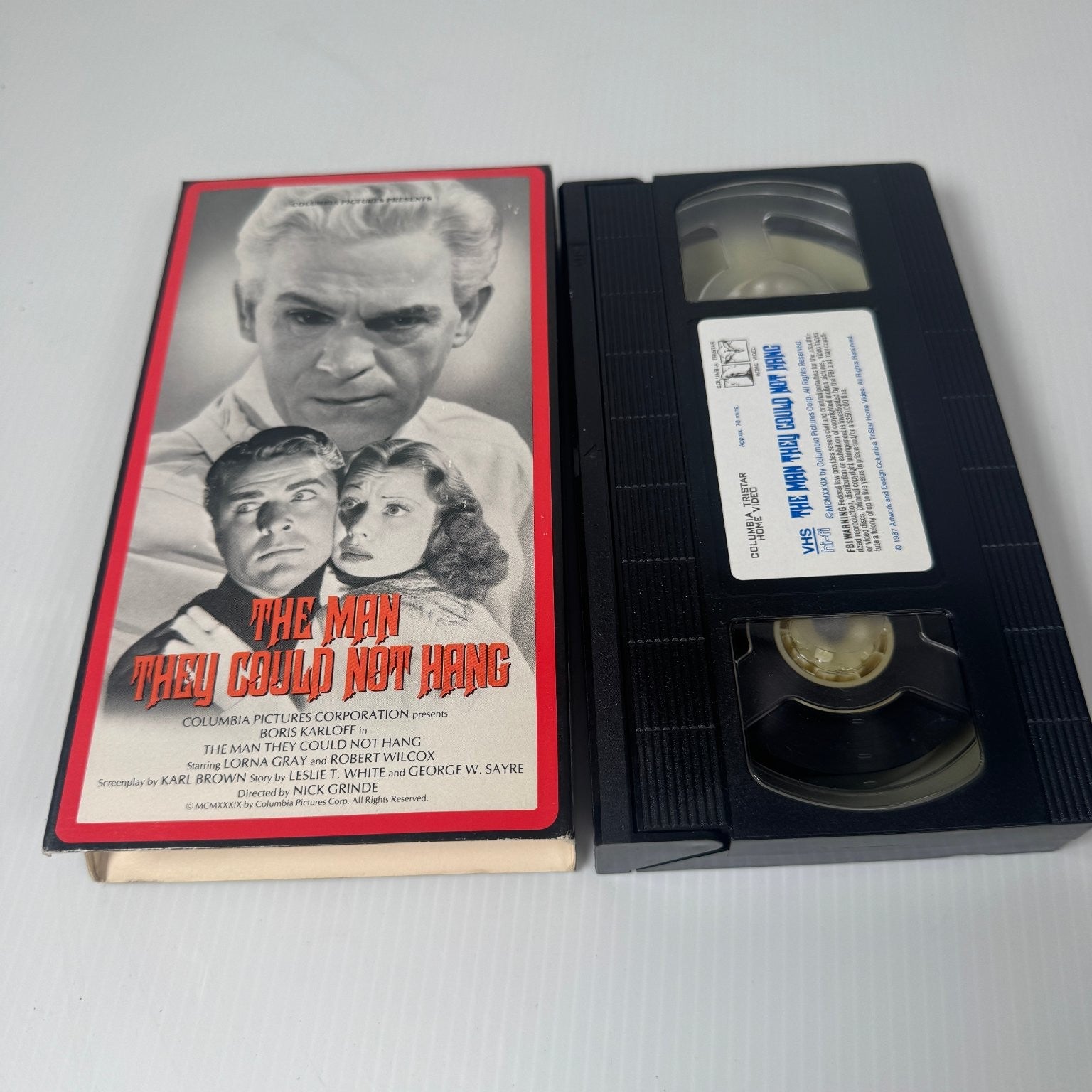 The Man They Could Not Hang VHS 1939 Horror Black & White Horror Boris Karloff