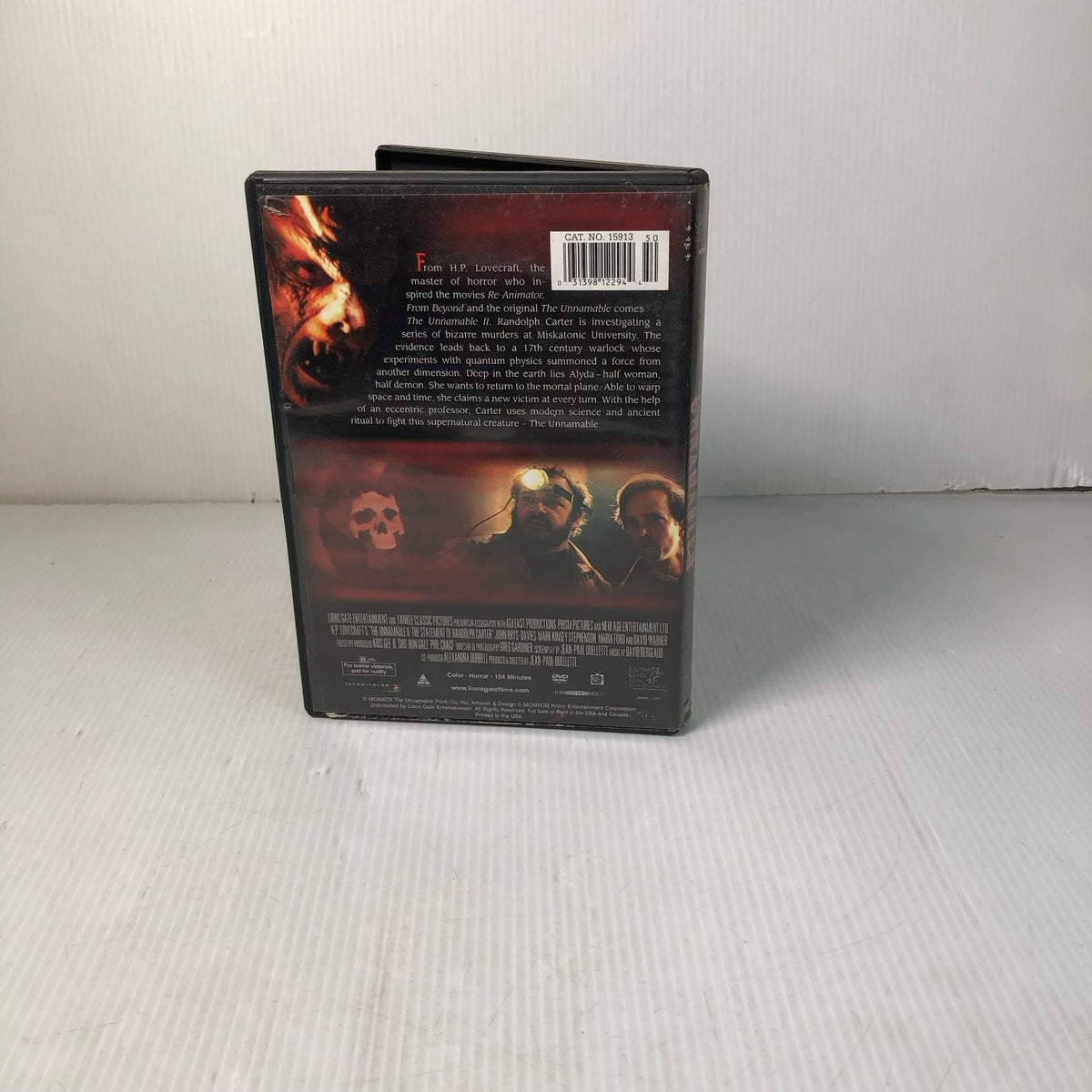 H.P. Lovecraft's The Unnamable II DVD 2004 John Rhys-Davies Horror Film
