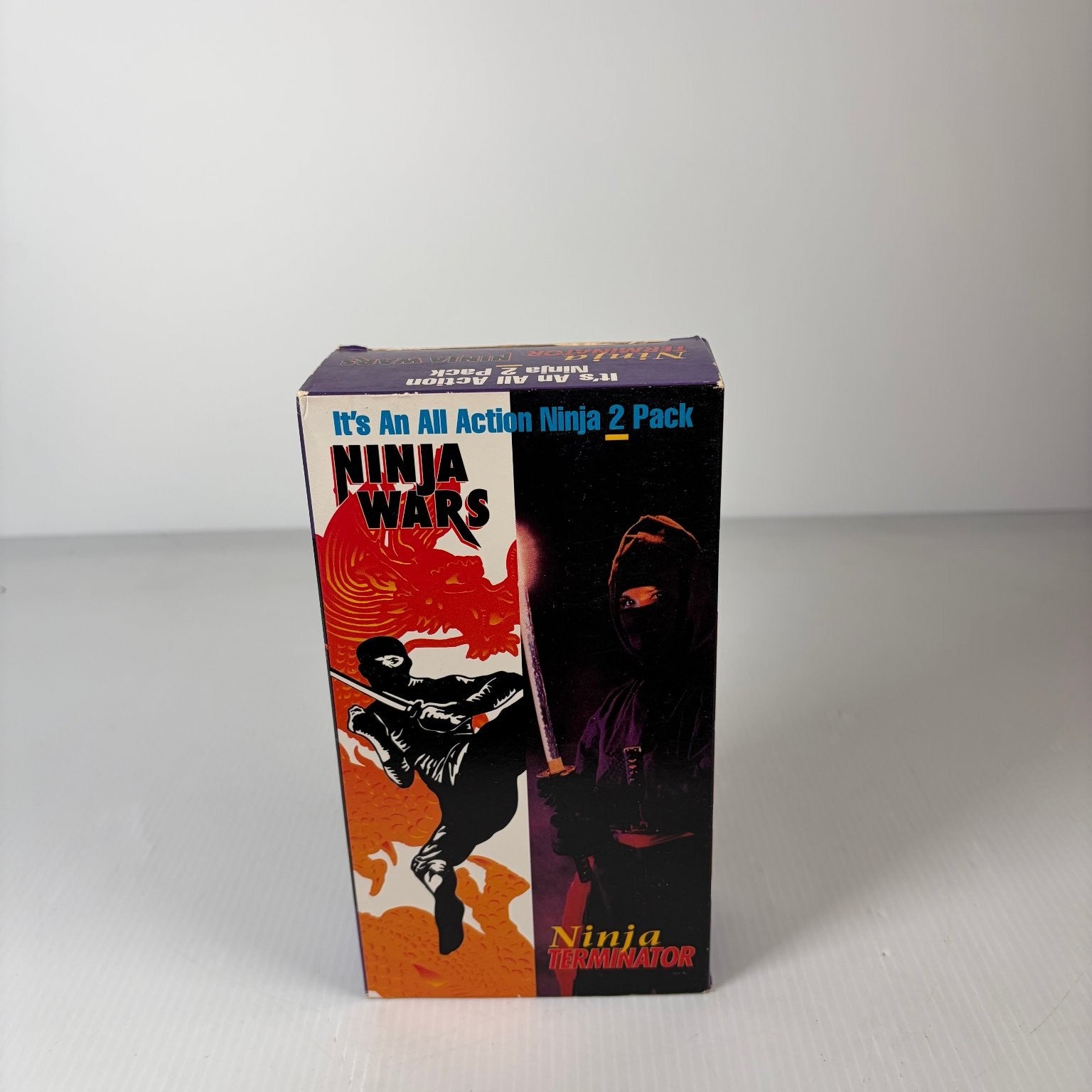 Ninja Terminator & Ninja Wars VHS 1995 Martial Arts 2-Pack MN TEX Anchor Bay
