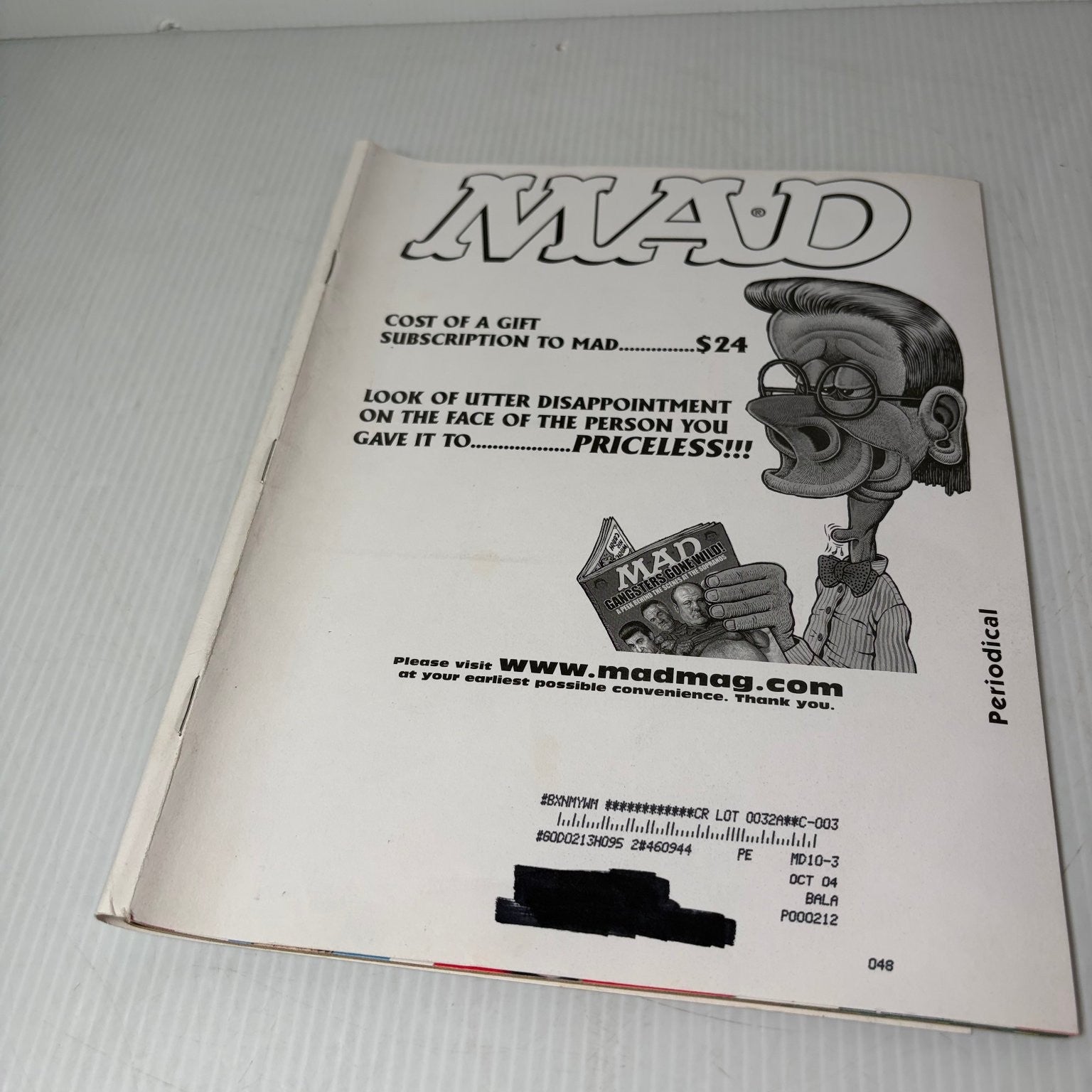 MAD Magazine October 2003 Alfred E. Neuman 52 Least Wanted Americans Humor