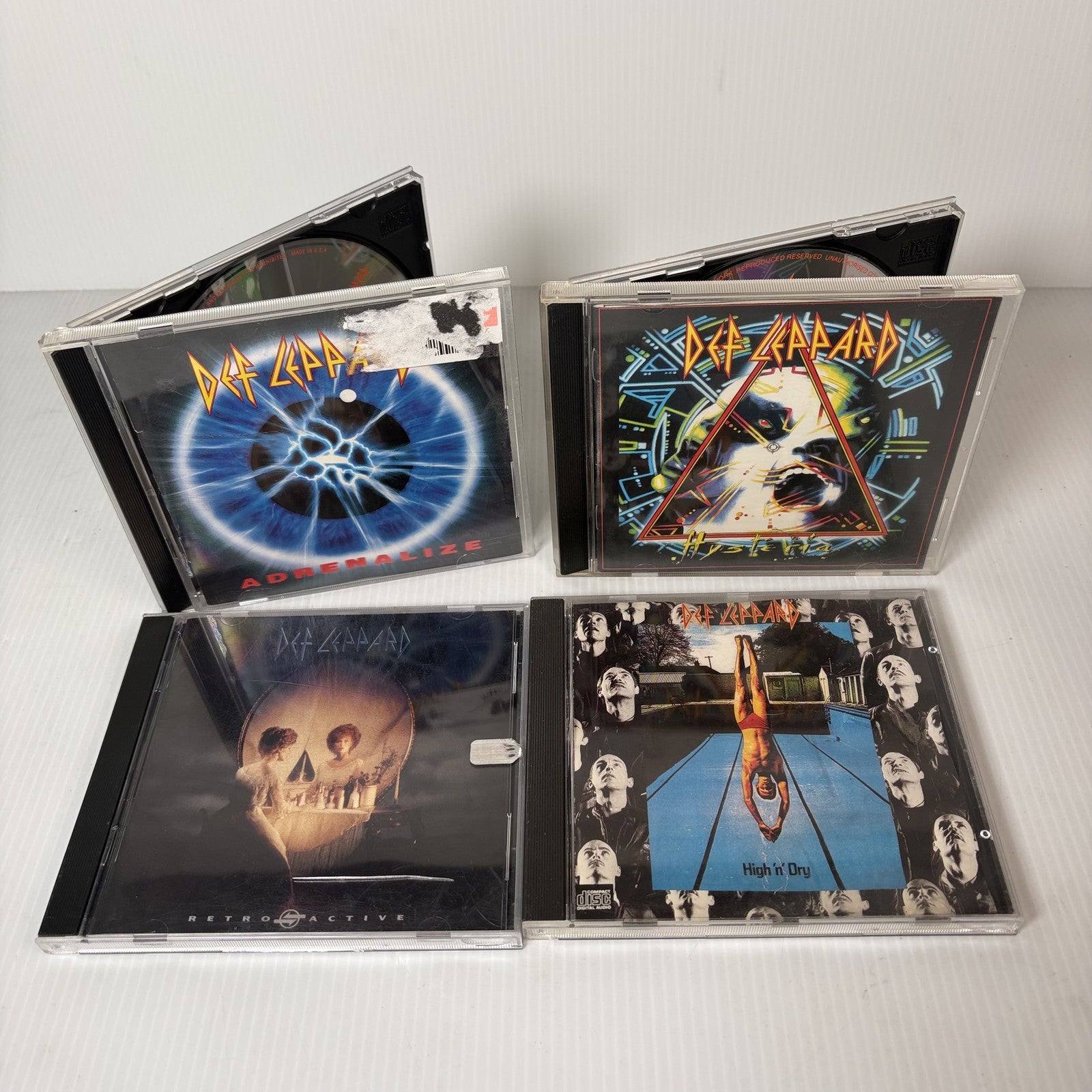 Def Leppard CD Lot: Adrenalize, Hysteria, Retro Active, High 'n' Dry - 4 Albums