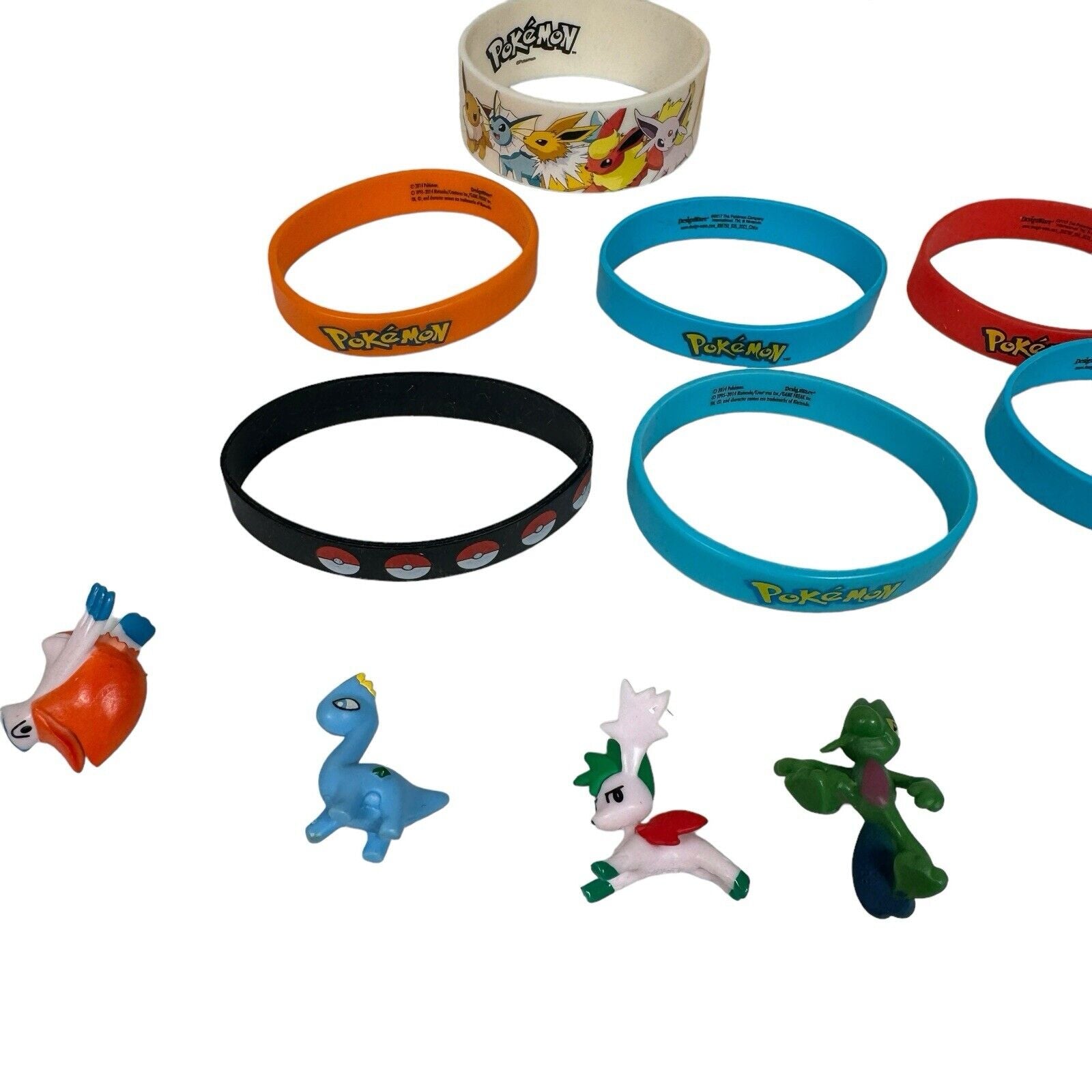 Pokemon Birthday Party Favors Lot with Miniatures, Bracelets, Stickers & More