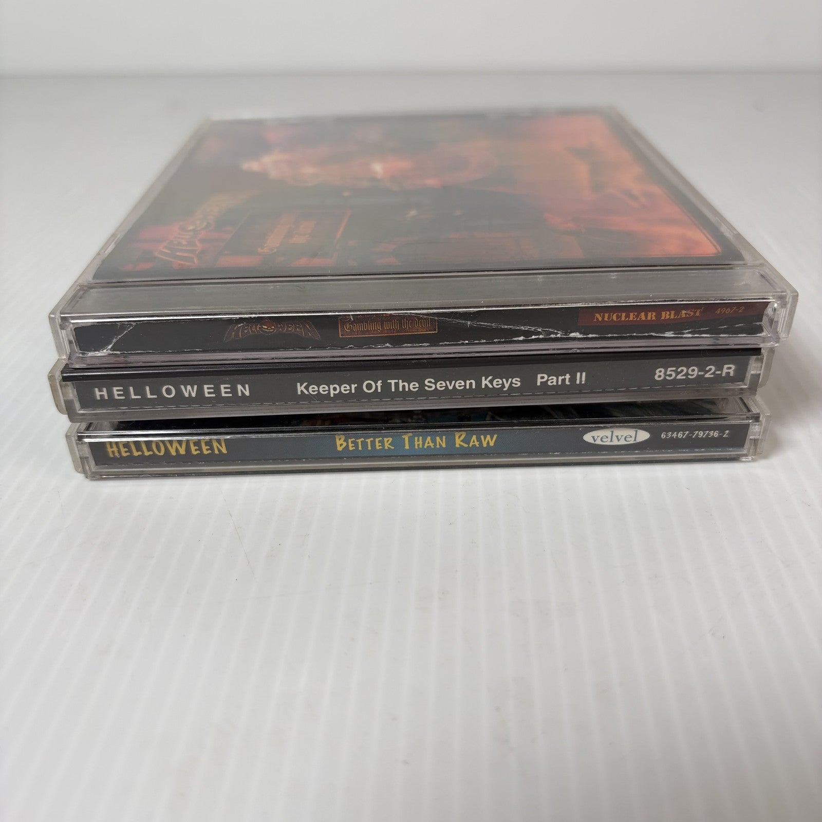 Helloween CD Lot of 3 w/ Poster Keeper of the Seven Keys Part II Better Than Raw