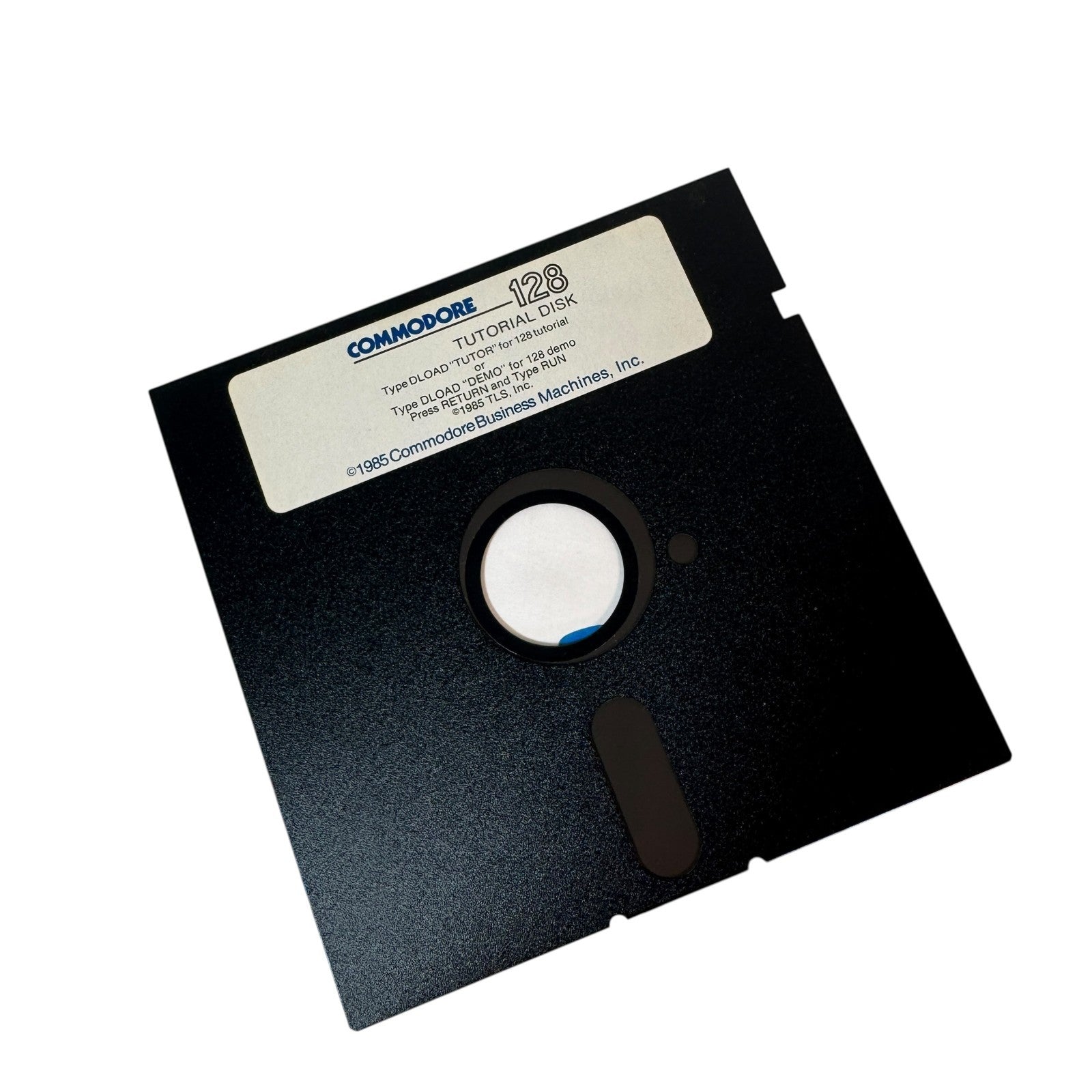Vintage Commodore 128 Tutorial Disk 1985 5.25" Floppy Center Label