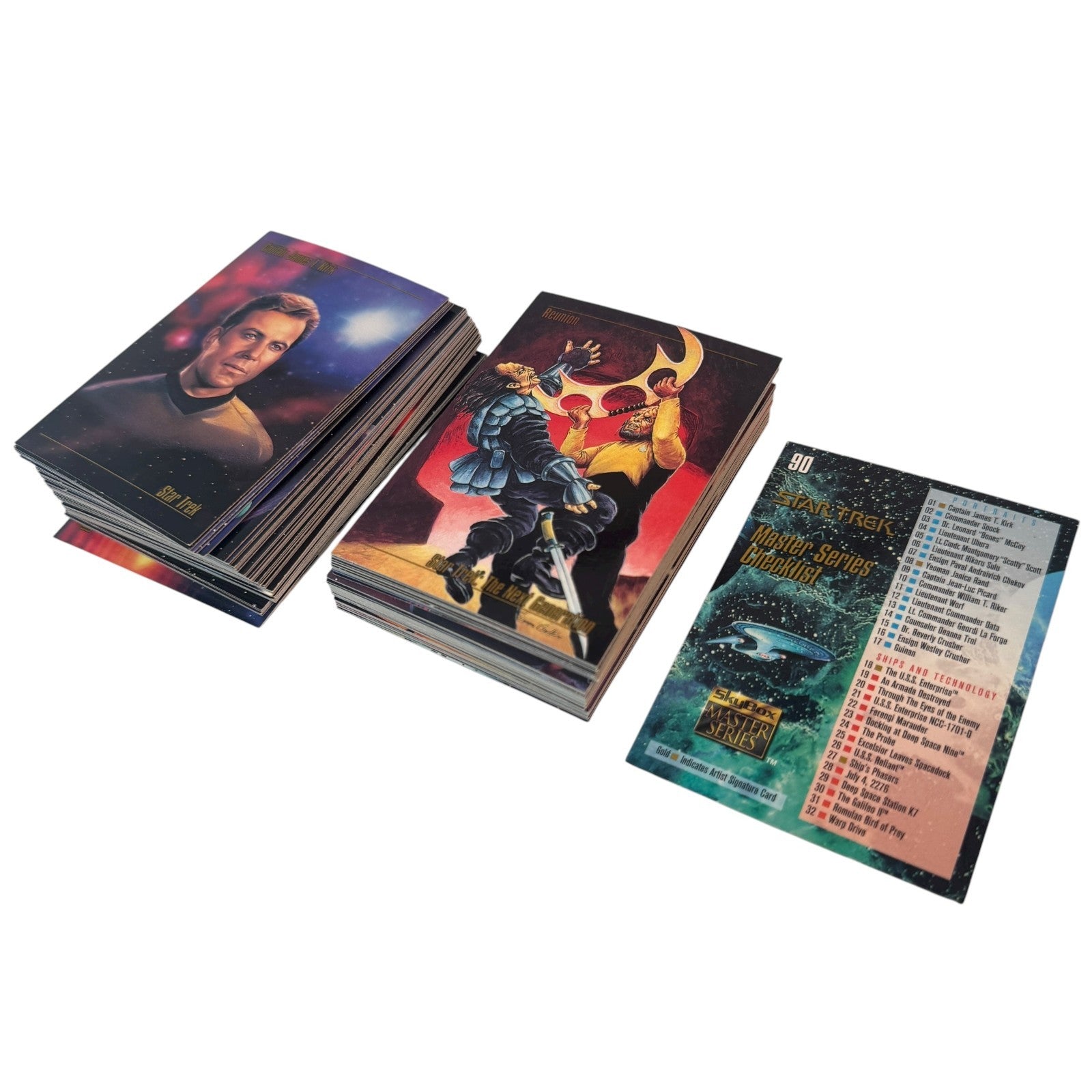 Star Trek Master Series Complete Base Set 1 (Skybox 1993) All-Art Trading Cards