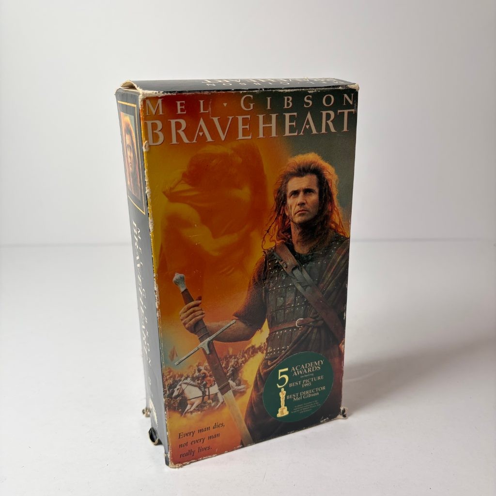 Braveheart VHS 2-Tape Set Mel Gibson 1995 Paramount Hi-Fi Stereo Epic Drama
