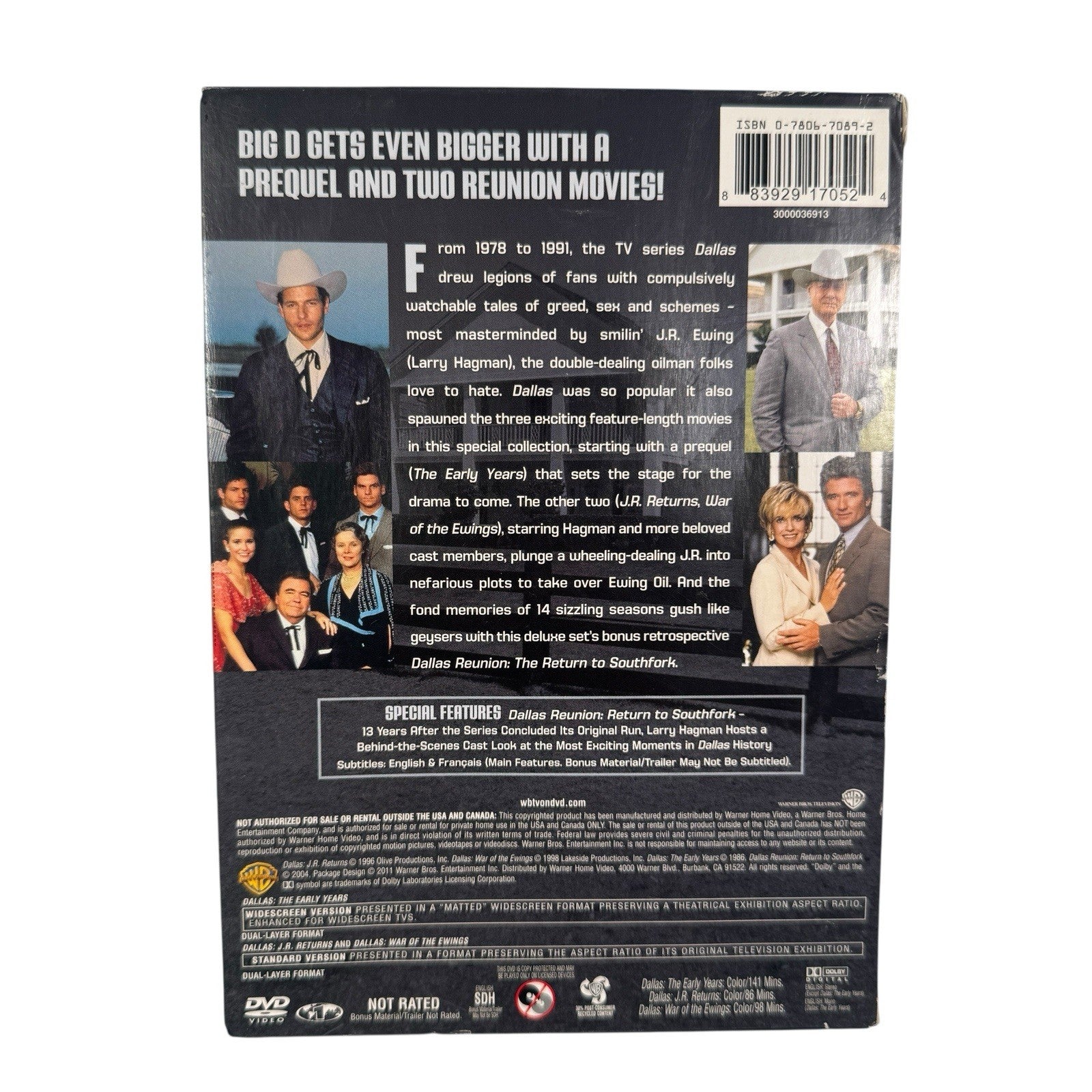 Dallas The Movie Collection DVD | The Early Years J.R. Returns War Of The Ewings