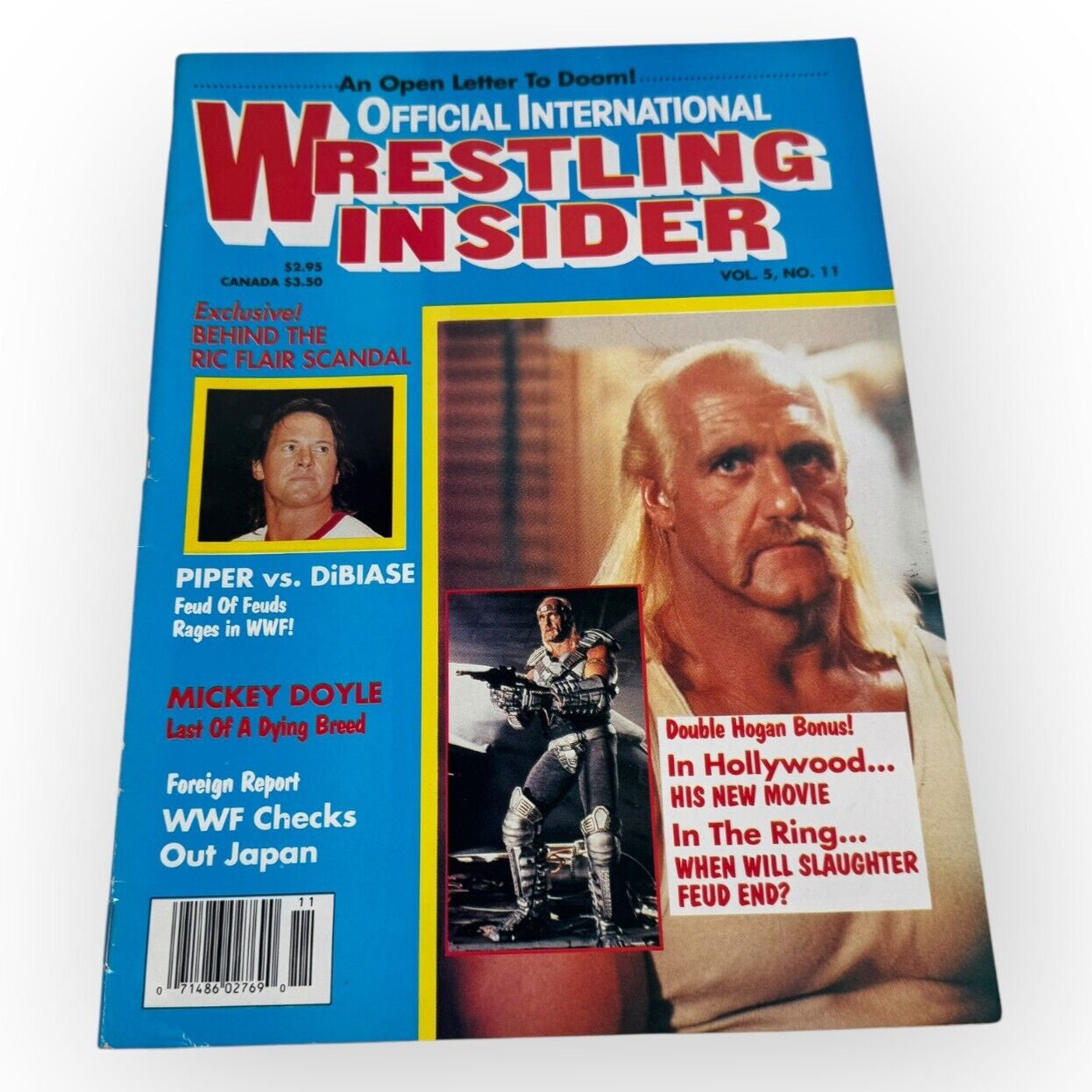 Official International Wrestling Insider Hulk Hogan Vol 5 No 11 1991 Backissue