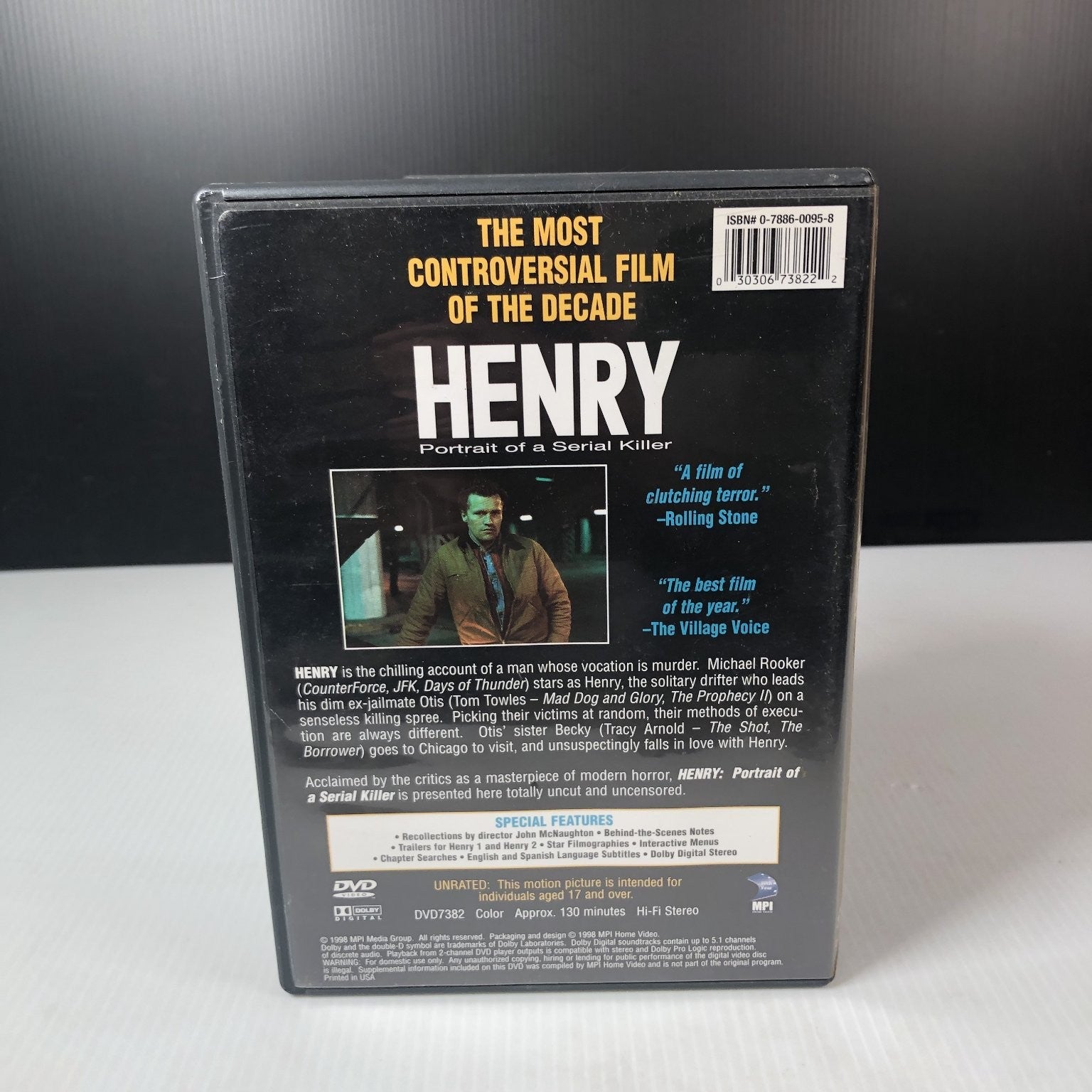 Henry Portrait of a Serial Killer DVD 1998 Director's Edition Michael Rooker