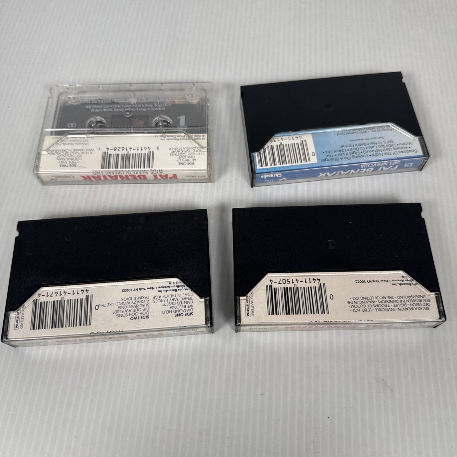 Cassette Tape Lot Of 4 Pat Benatar Albums Tropico, Seven The Hard Way & More