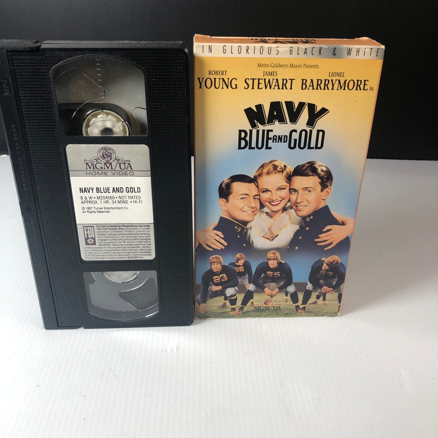 Navy Blue and Gold VHS 1937 Early Sports Drama MGM/UA Home Video